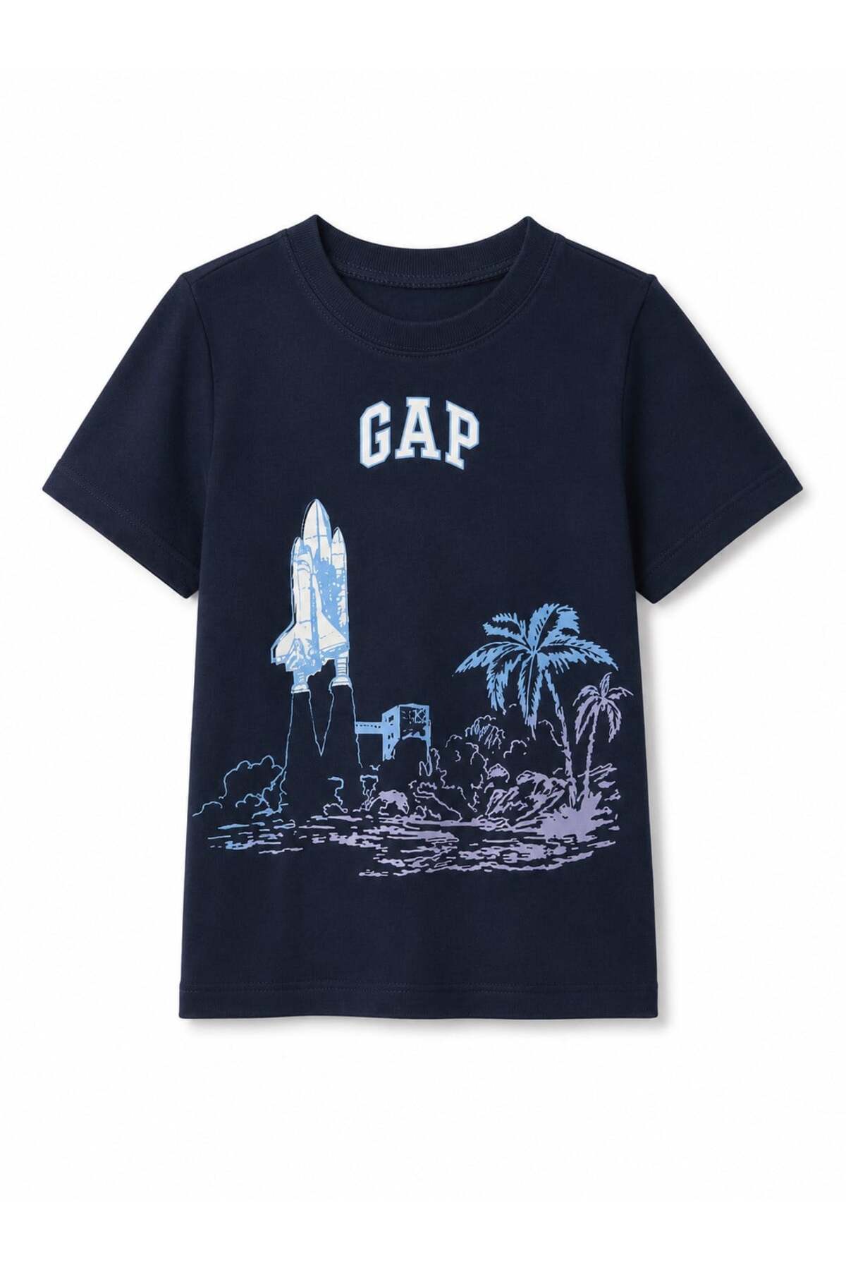 GAP Gap Baby Boy Palm Detailed T-Shirt 18 Months 5 Years Dark Blue