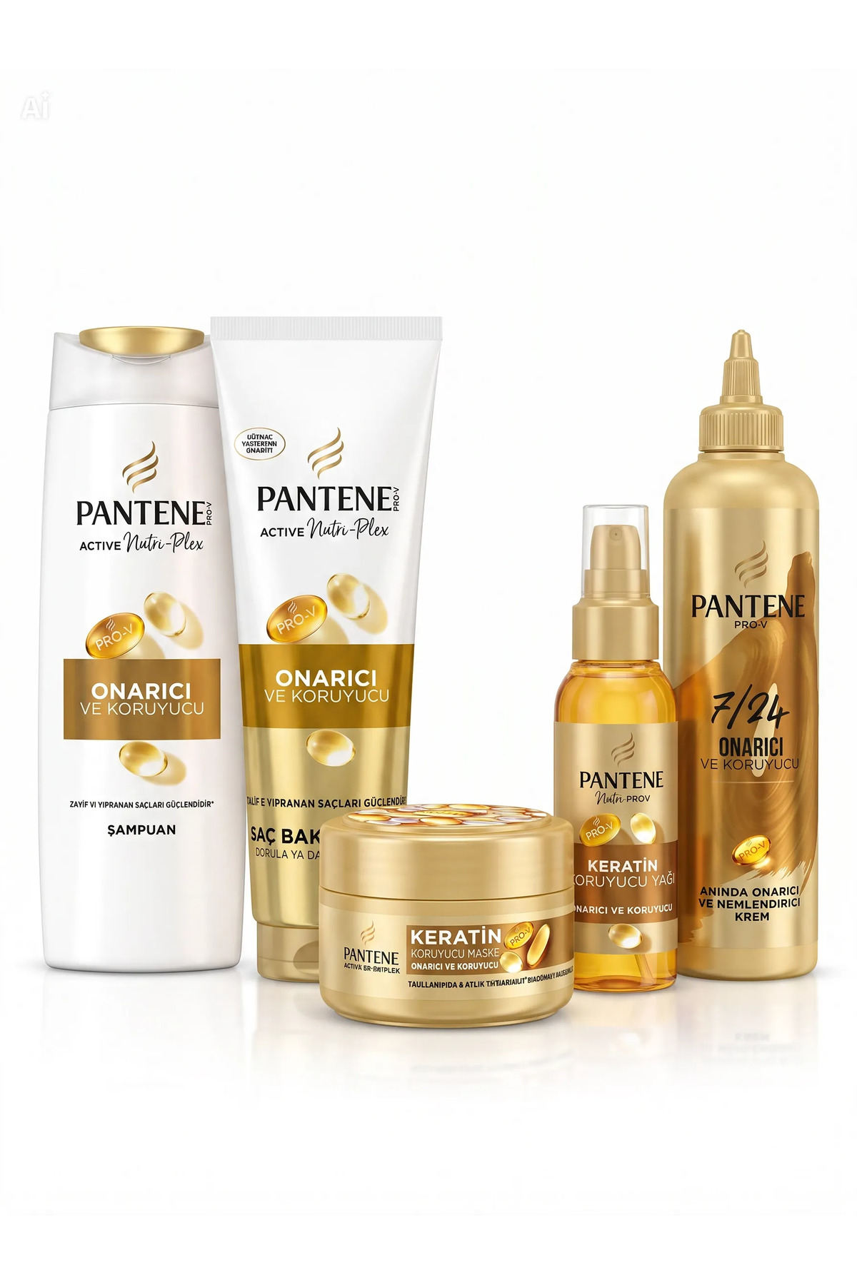 Pantene Saç Bakım Seti - Pro-V Active Nutri-Plex Onarıcı ve Koruyucu 5'li Saç Bakım Seti — INK.PAN.SET.001