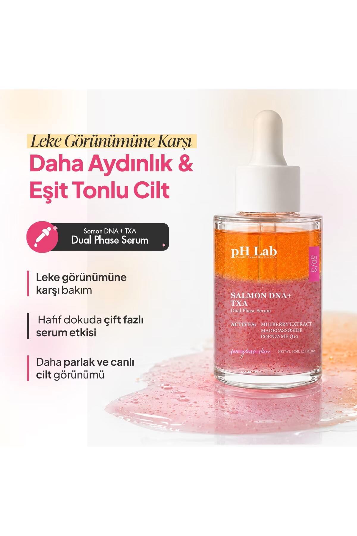 PhLab Somon DNA + TXA Yoğun Leke Bakım ve Cilt Tonu Eşitleyici Aydınlatıcı Serum 30 ml — MS1154124545445 — تصویر 2 از 5