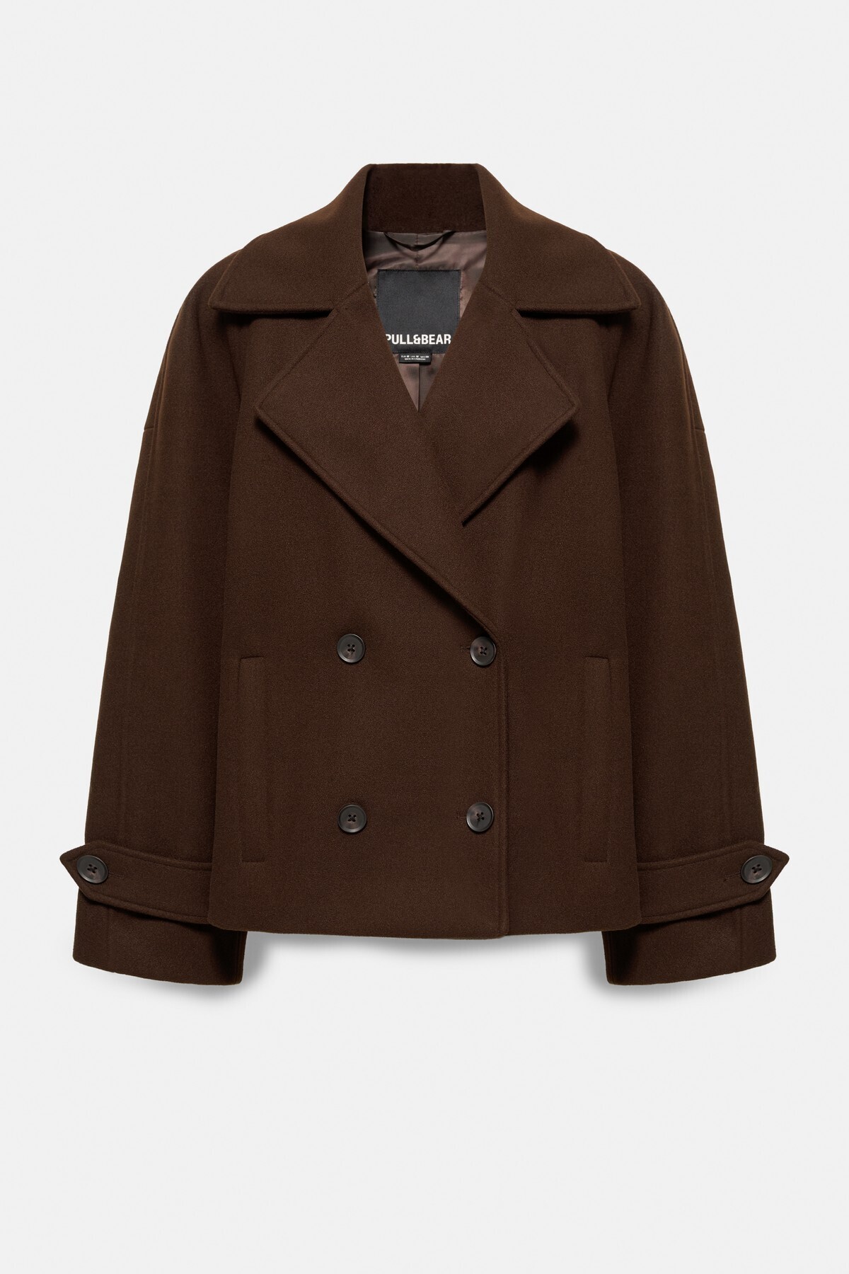 Pull & Bear Kısa kaşe kaban görsel 7