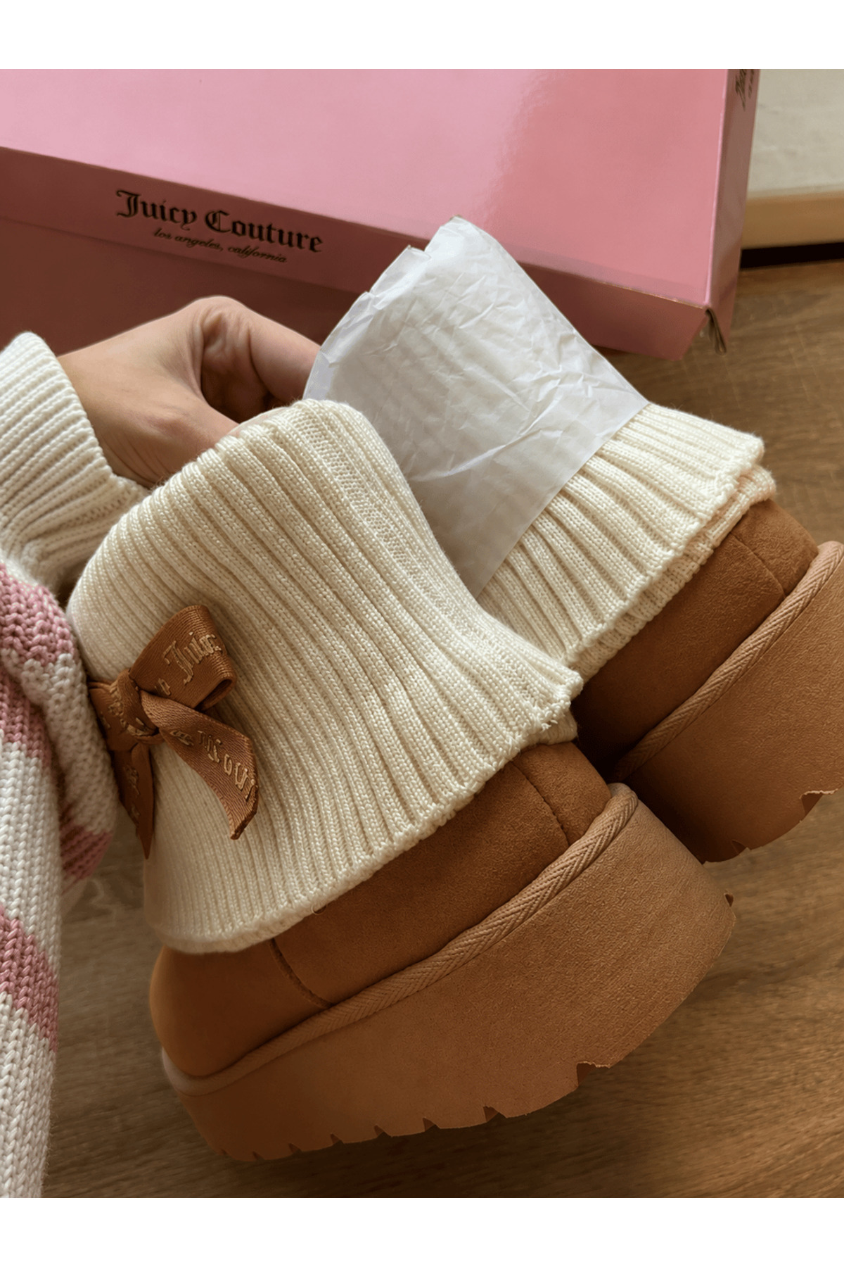 Gofeel Ribbon Couture Peluş Dokulu Bot görsel 3