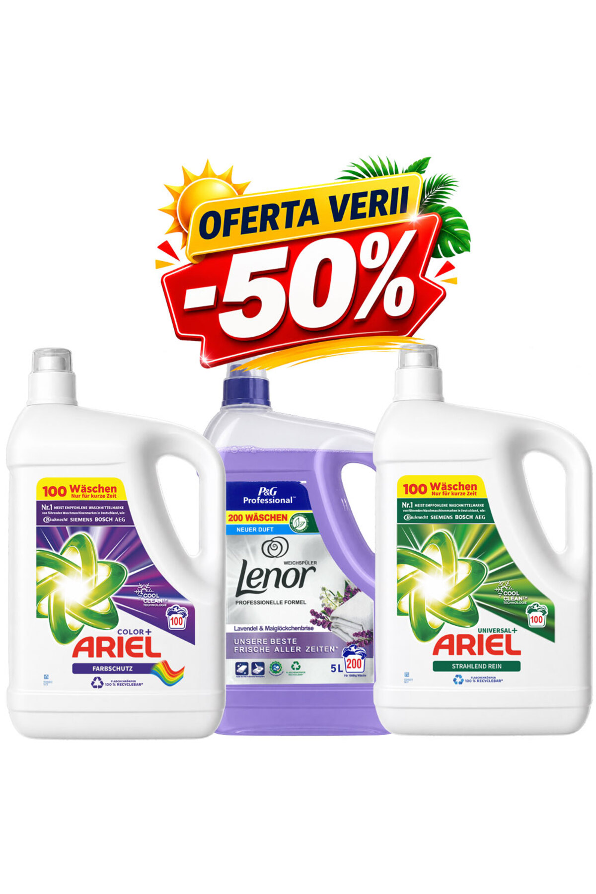 lenor Balsam Profesional +1 Detergent Universal + Detergent Color+