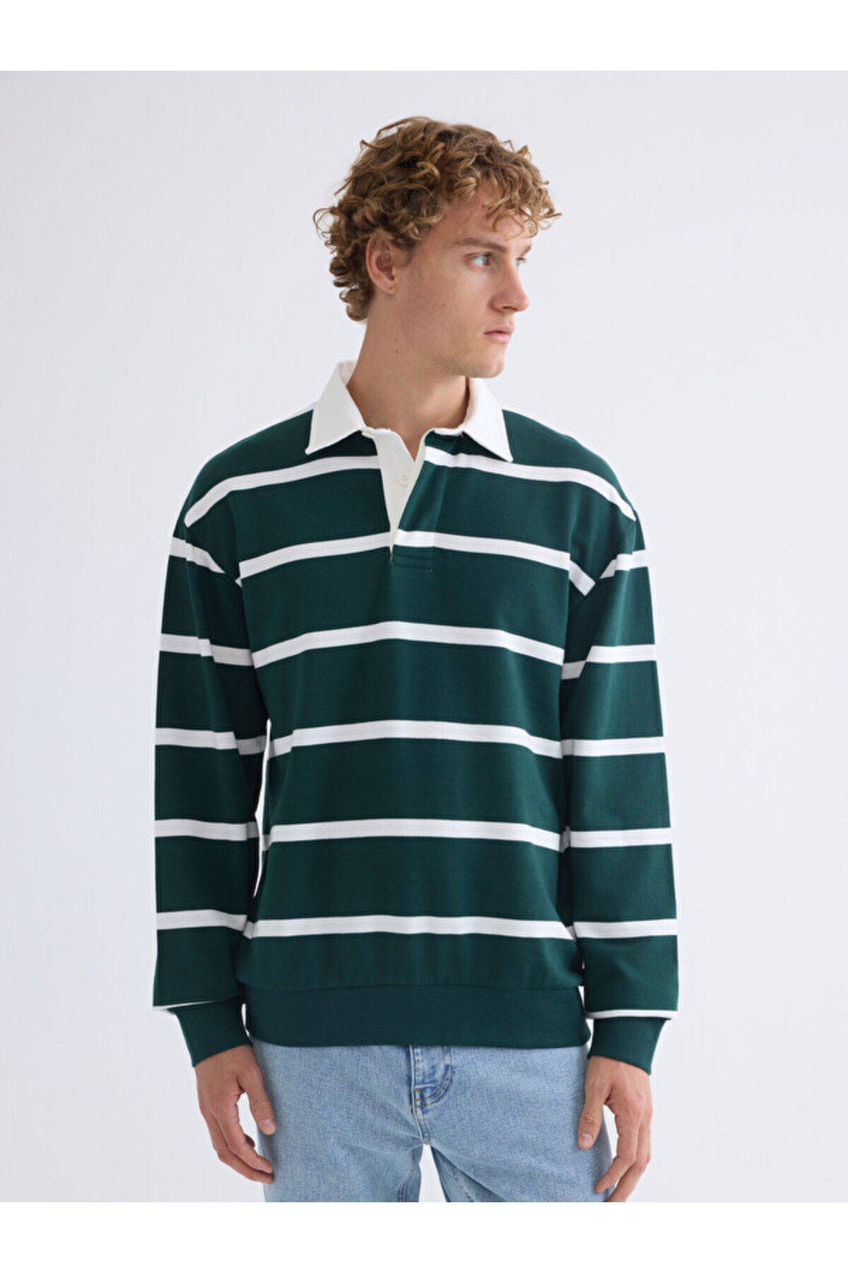 LC Waikiki Sparkling Choices from Shining Store Devrik Roba Collar Long Sleeve Men's Sweatshirt
