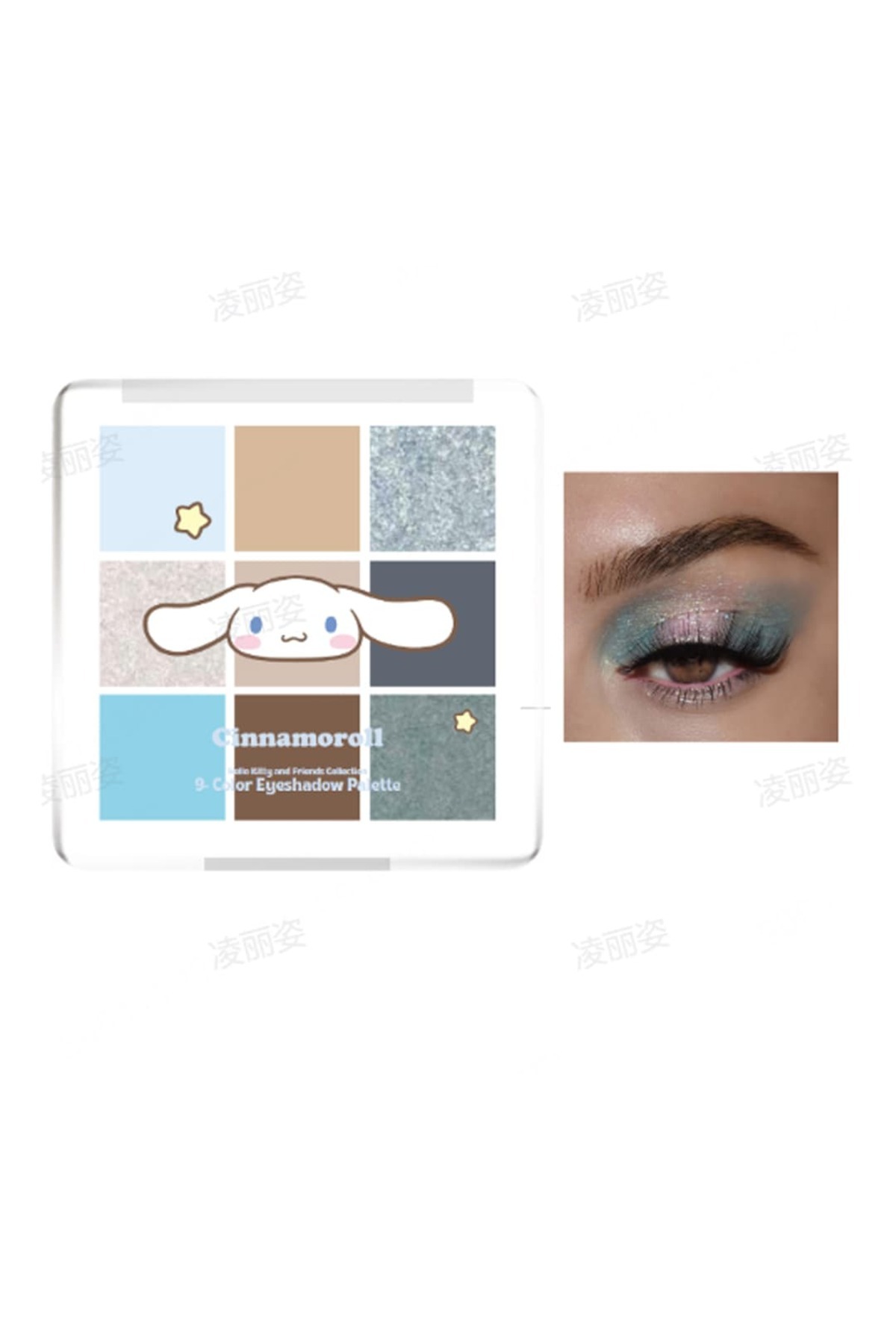 لایسنس Cinnamoroll 9-Color Eyeshadow Palette 03 Blue – Easy Blending Texture — رنگارنگ 2022845310104 — تصویر 5 از 5