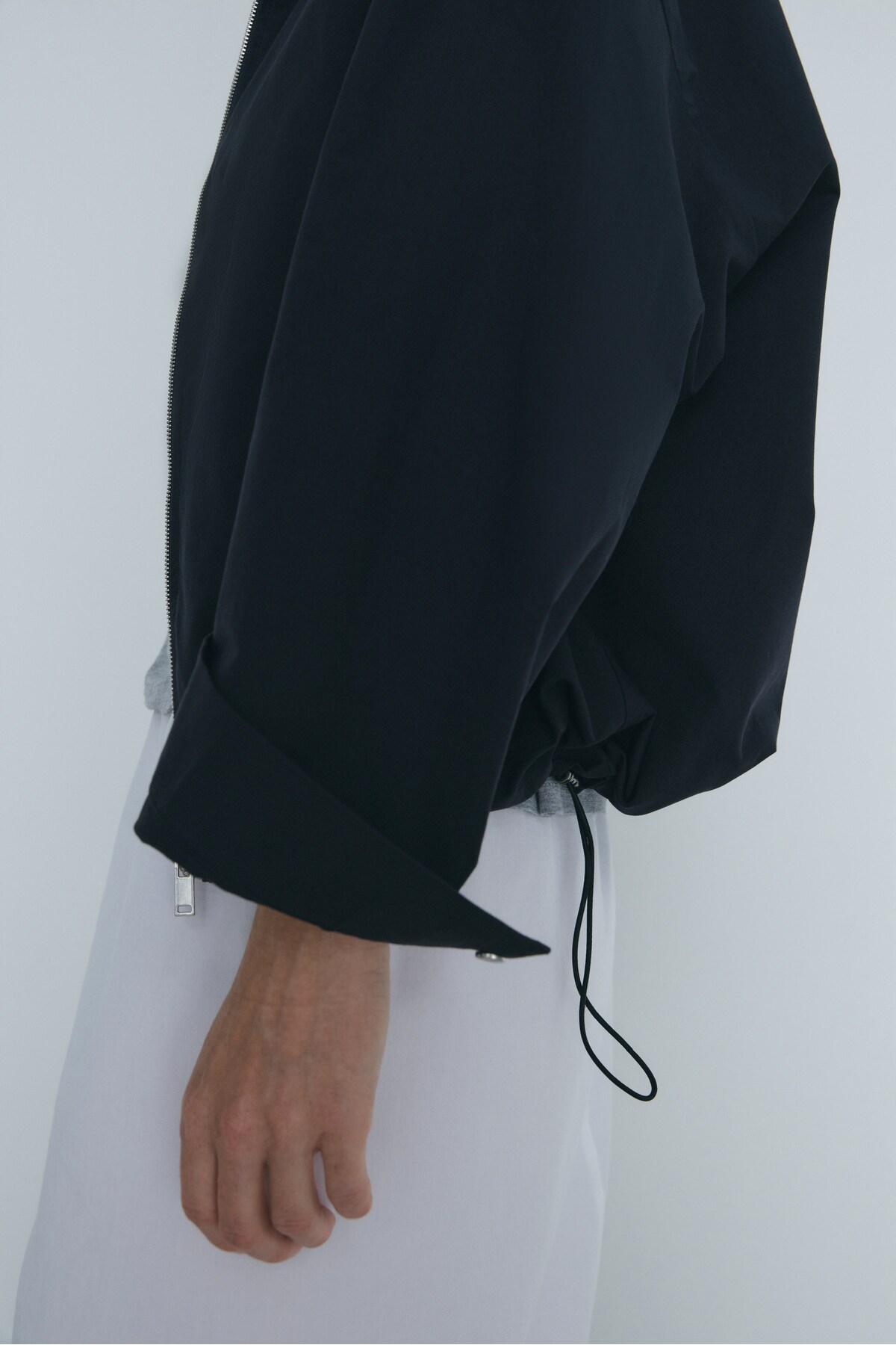 Suud Collection Lacivert Nora Fermuarlı Gabardin Ceket görsel 5