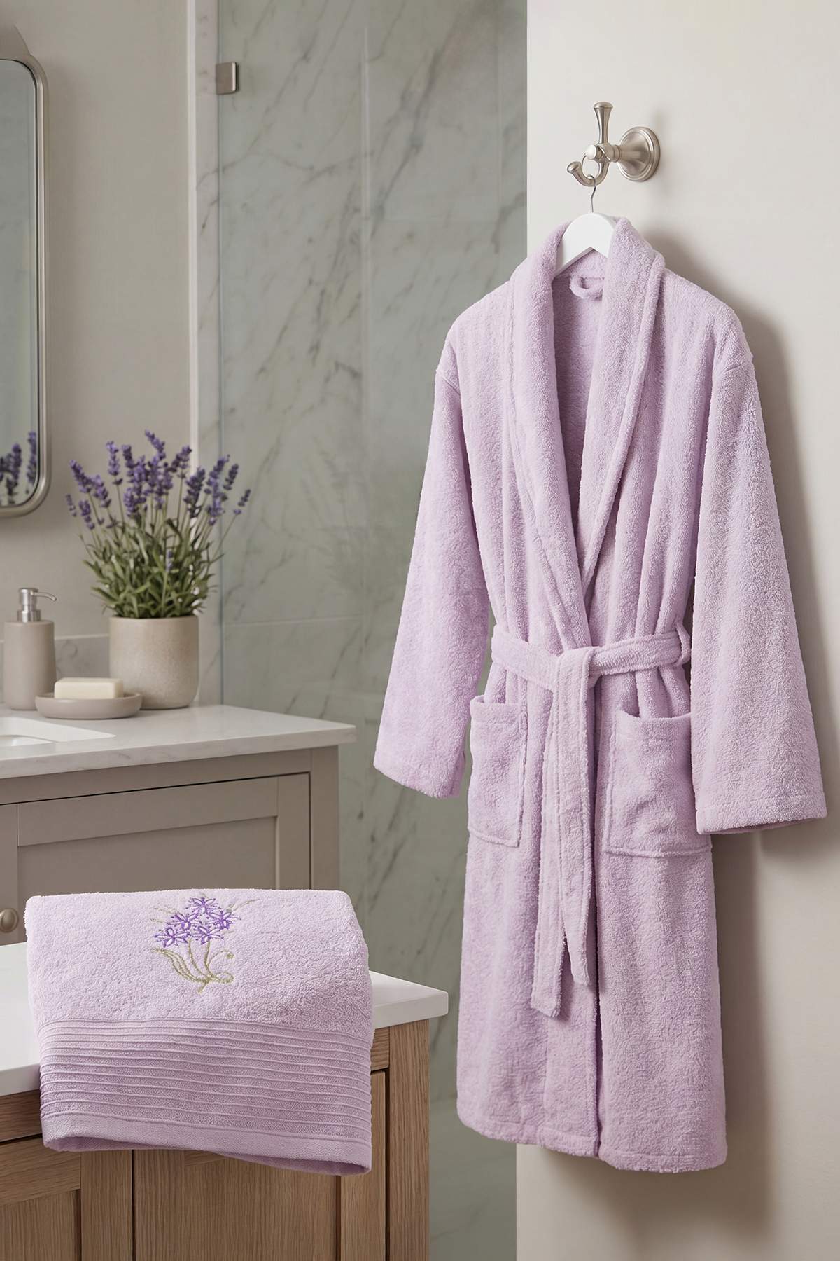 Trendyol Home 2-Piece Towel Bathrobe Set Tphss26Nz00002