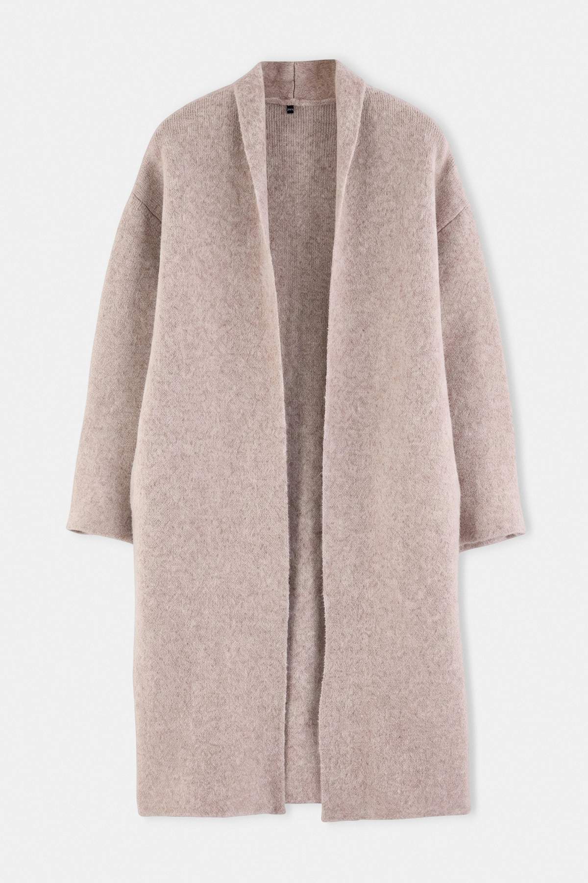 Trendyolmilla Vizon Oversize/Geniş Kalıp Uzun Triko Hırka TWOAW27HI00009