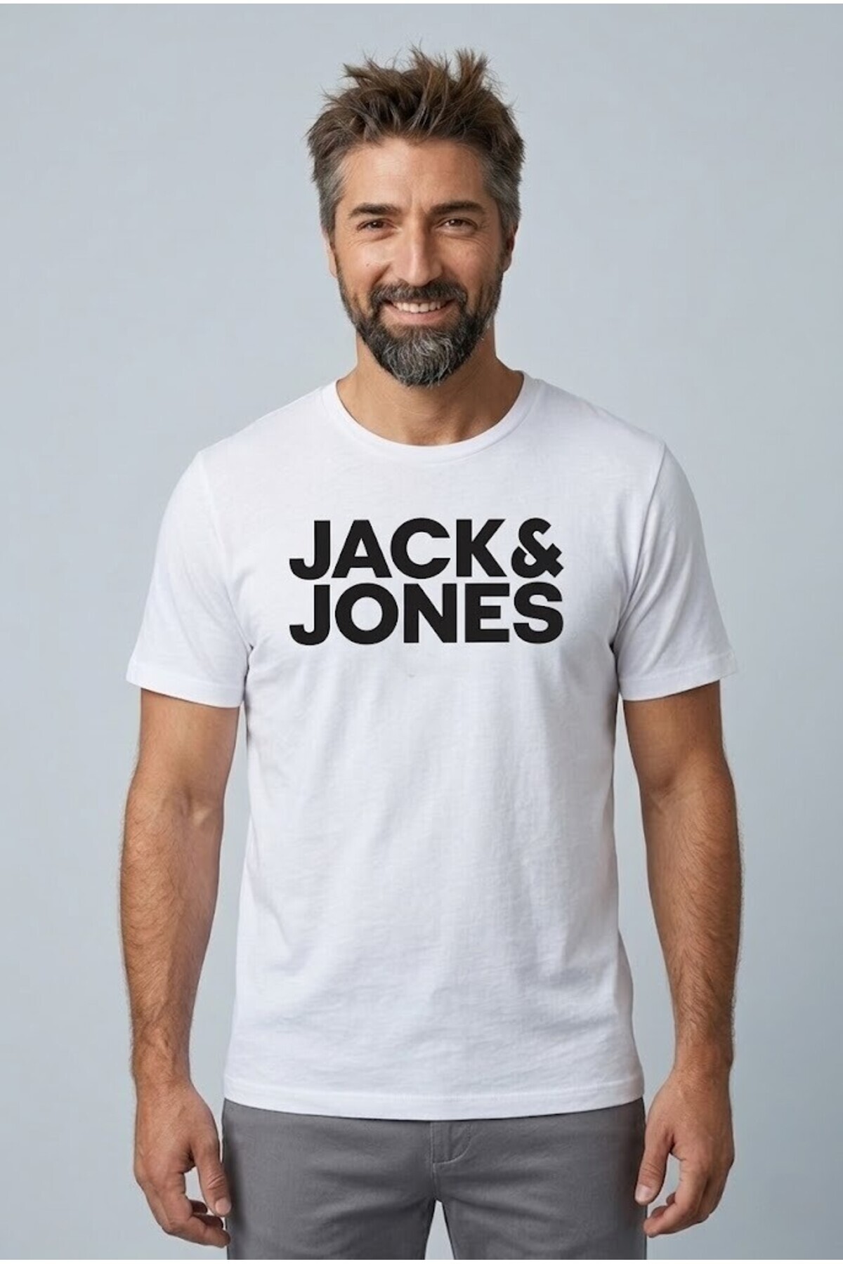 تی‌شرت سفید مشکی کد ۱۲۱۵۱۹۵۵ جک اند جونز تی شرت Jack & Jones