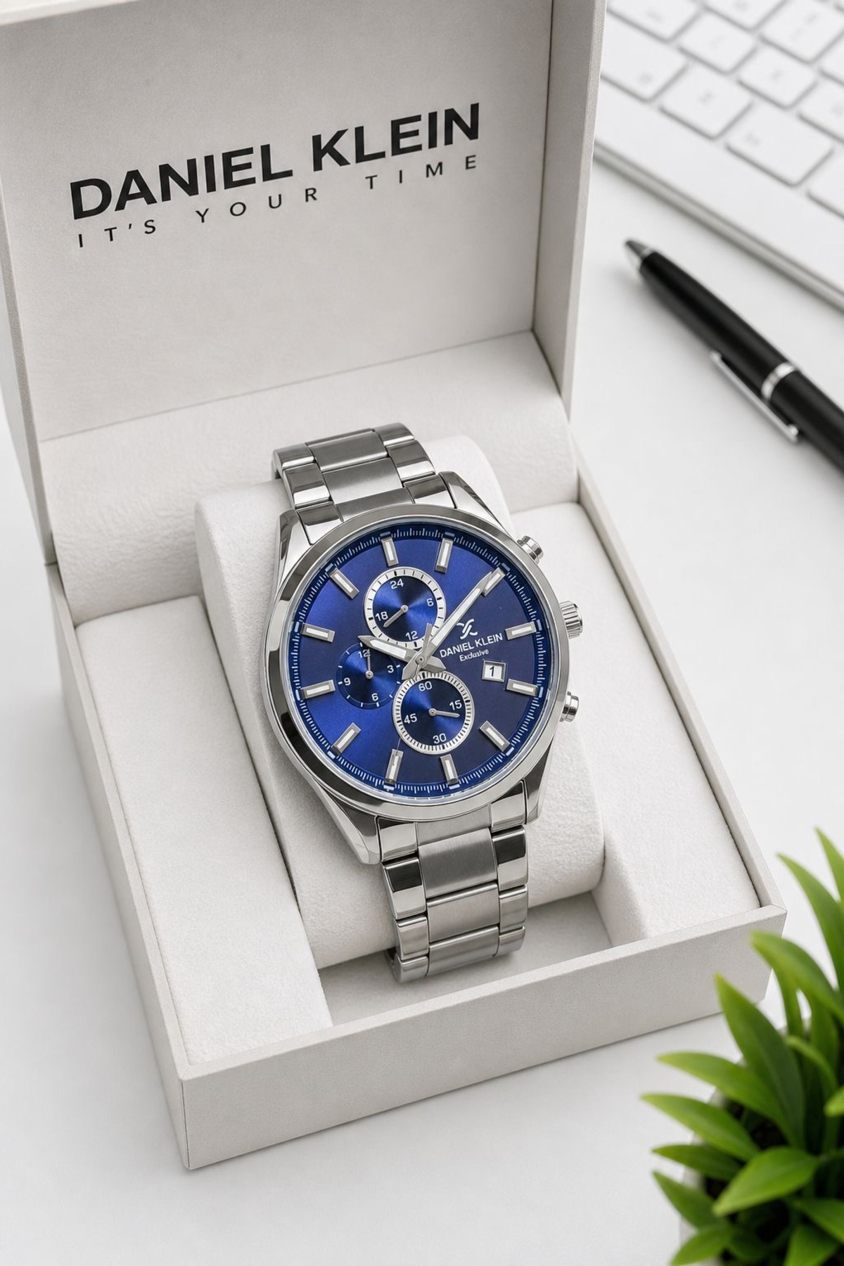 Original 2 Year Warranty Waterproof Men's Wrist Watch with Steel Band Function