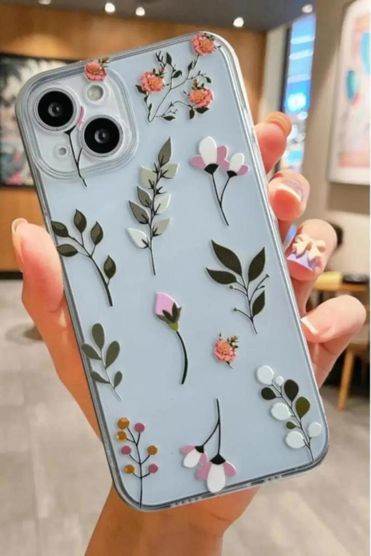 Iphone 13- Iphone 14 Compatible Patterned Clear Silicone Case
