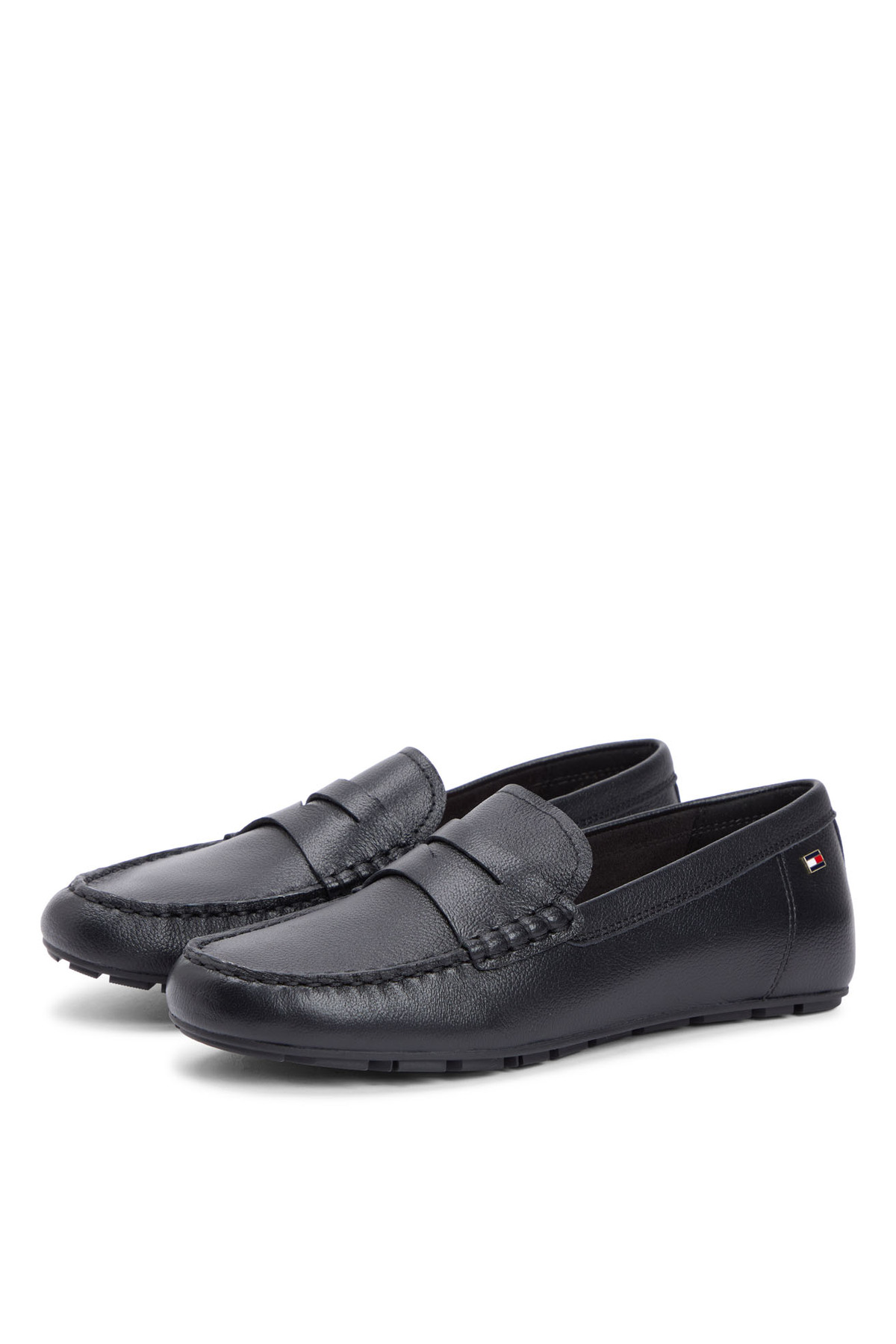 Tommy Hilfiger Siyah Kadın Deri Loafer FW0FW09350BDS görsel 2