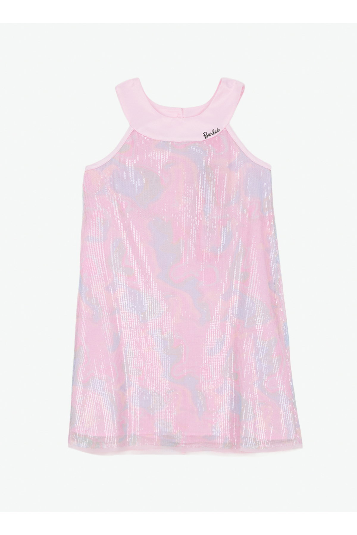 Barbie Pembe Kız Çocuk Desenli Abiye Elbise BRB6SG-ELB6519