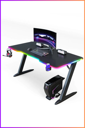 Karr Gaming Thunder 25mm RGB Aydınlatmalı Oyuncu Masası | Siyah Karbon Fiber ...
