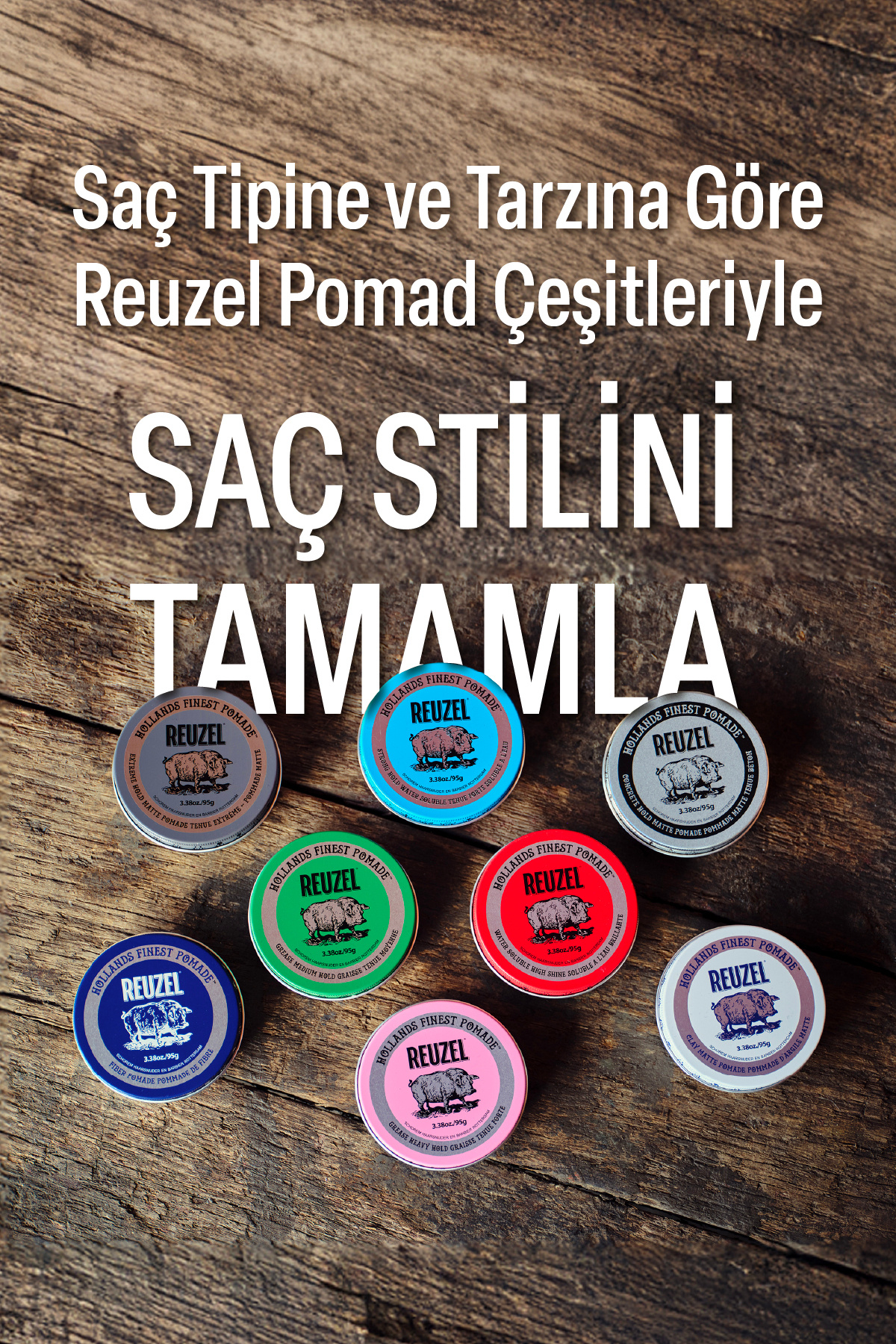 Clay Matte Pomade Orta Tutucu Mat Kil Wax 95g — REU/WAX/CLAY95 — تصویر 6 از 6