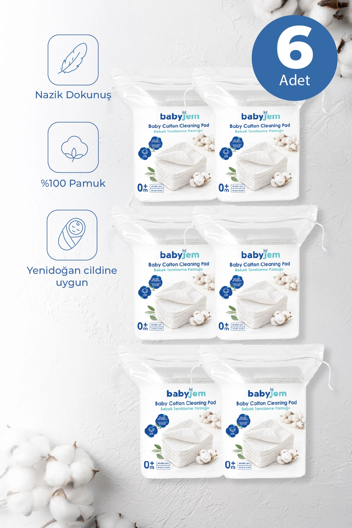 Ultra-Sensitive Baby Cleaning Cotton 6-Pack Offer (360pcs)