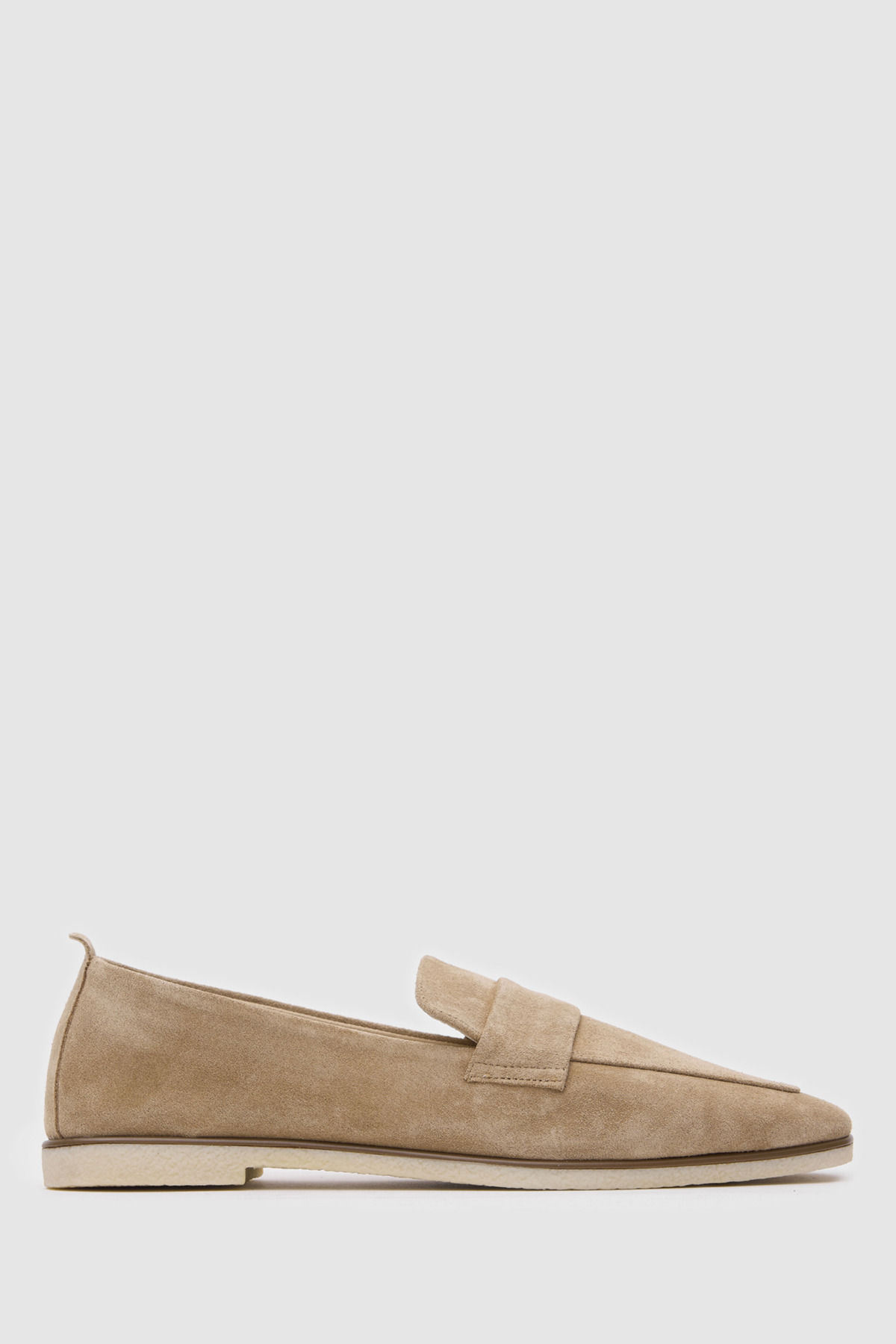 TOGO Bisküvi Süet Hakiki Deri Kadın Loafer Ayakkabı [TG060226]