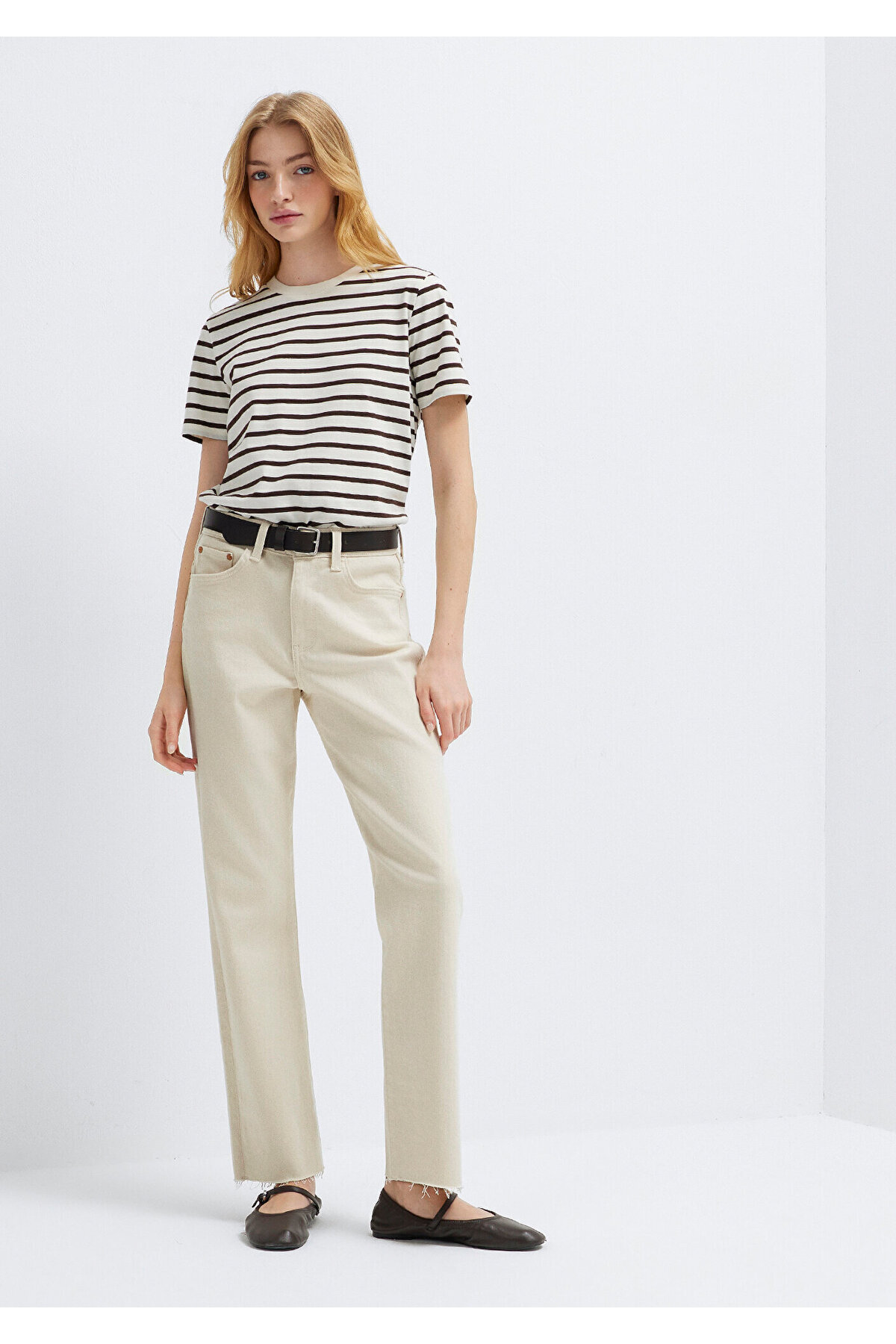 New York Ecru Gabardine Pants 101441-A4064