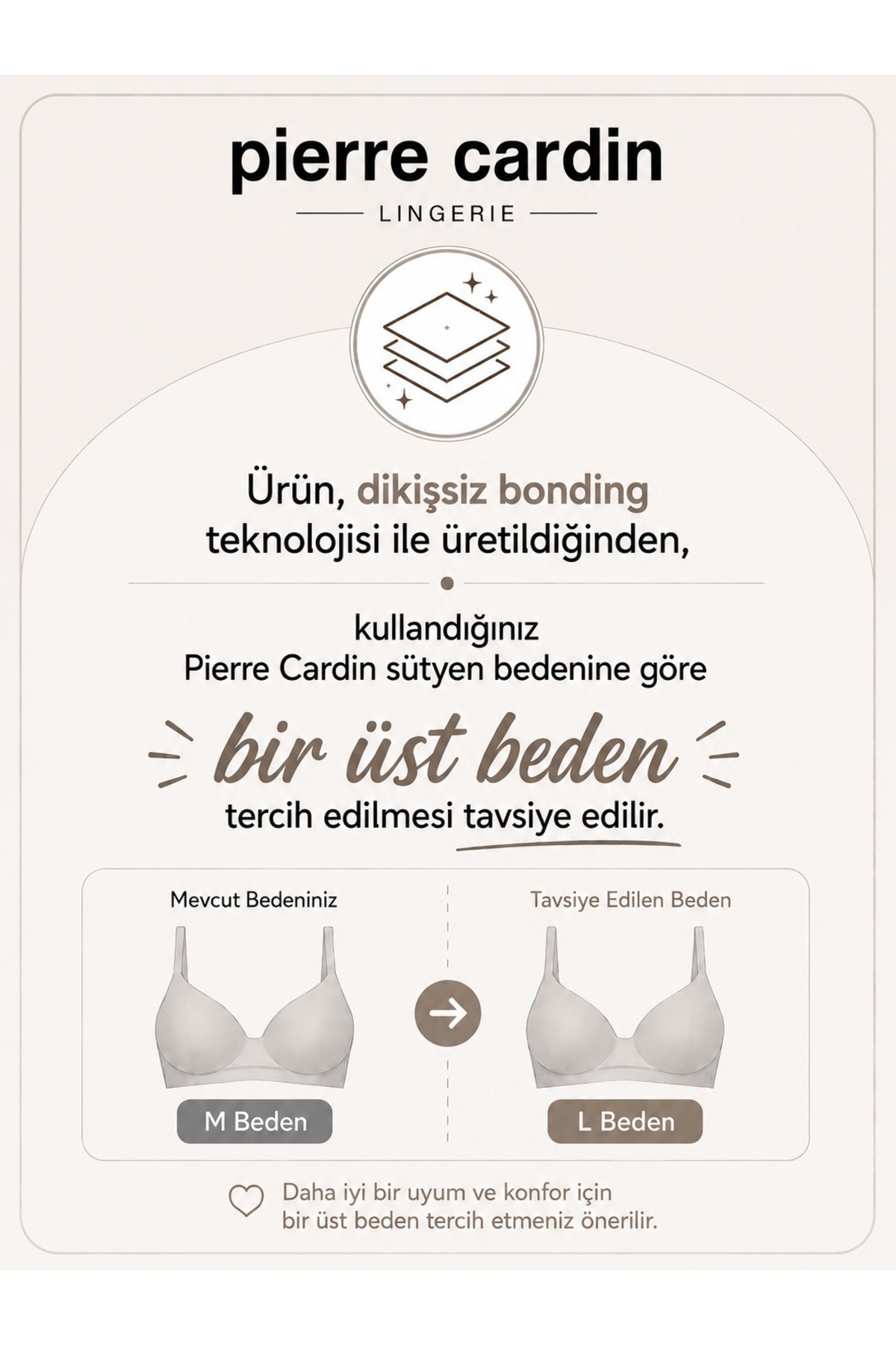 Pierre Cardin 6236 Premium Comfort Hayalet Sütyen, Dikişsiz, Balensiz, İz Yapmaz görsel 6