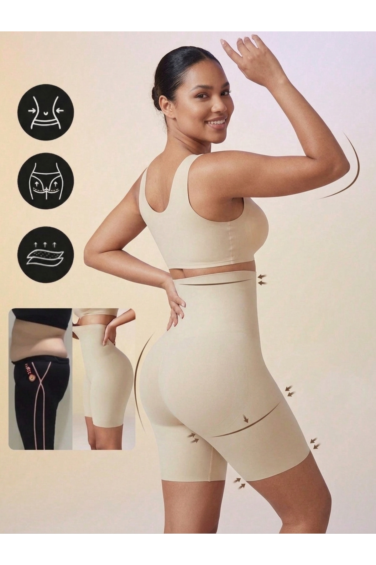 MİSTİRİK Anoky Model Hafif Toparlayıcı Lazer Kesim Sıkılaştırıcı Şekillendirici Korse Ten Renk görsel 6
