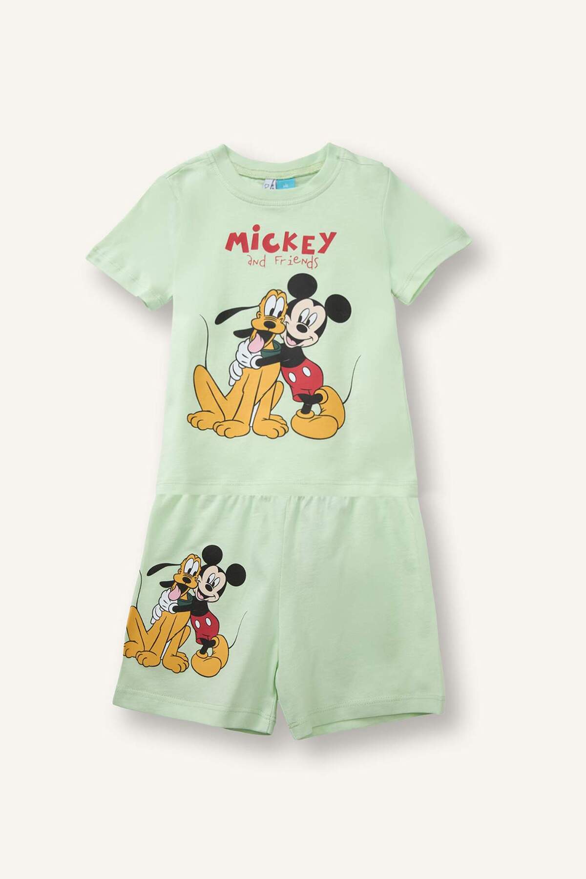 %100 Pamuk Super 1 Takım Lisanslı Regular Fıt Elastik Bel 2'li Lacivert Pijama Takımı Erkek Çocuk H4