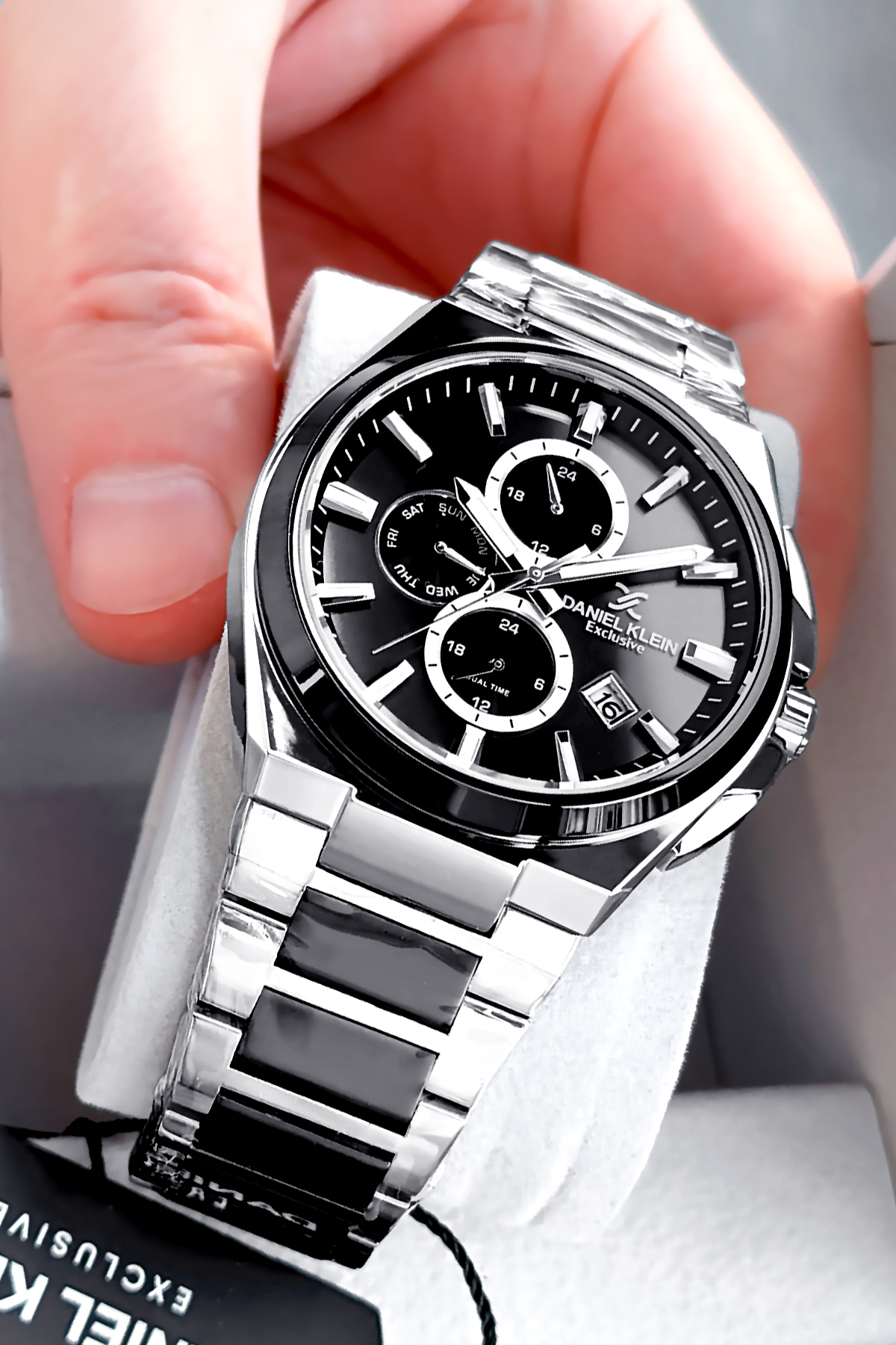 Exclusive Custom Boxed Multifunction Men Wrist Watch - Waterproof Stainless Steel Band Dke2005c4