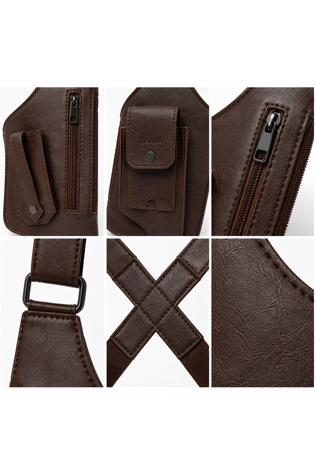 YAMA WEAR Çapraz Askılı Premium Çanta Unisex Su Geçirmez Kadın Erkek Bölmeli görsel 6