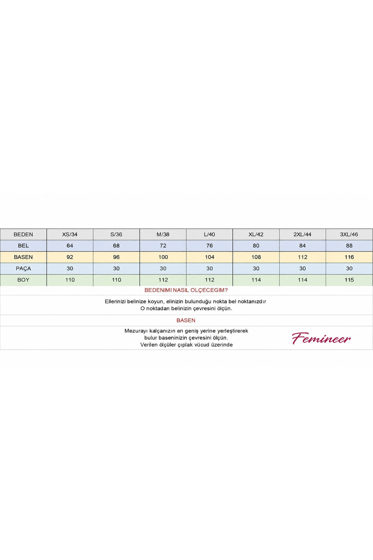 FEMİNEER.com enter Kadın Beyaz Yüksek Bel Palazzo Pantolon görsel 3