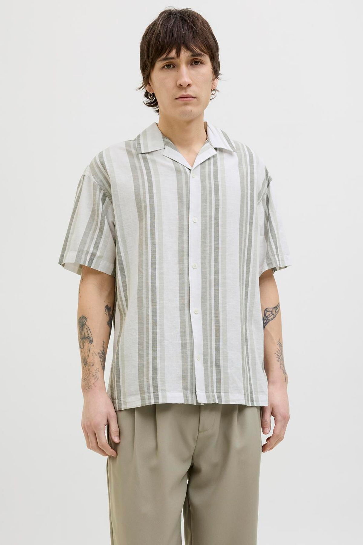 پیراهن مردانه طرح کتان ترکیبی - تابستانی جک اند جونز پیراهن Jack & Jones