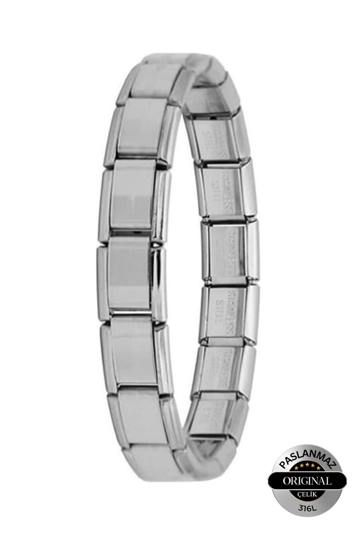 Italian Charm Steel Bracelet