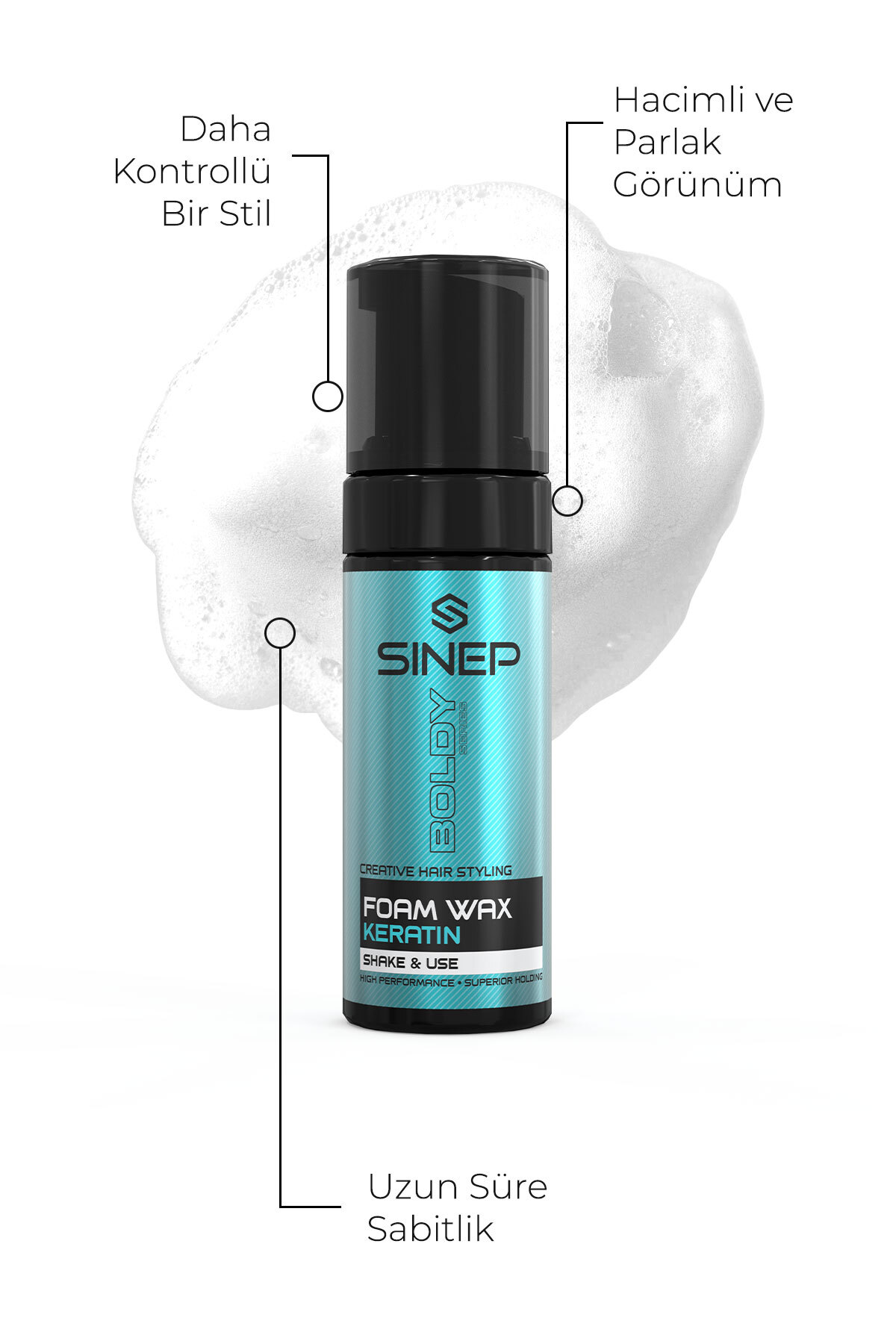 FOAM WAX 150 ML KERATIN — SINEPWAX — تصویر 2 از 5