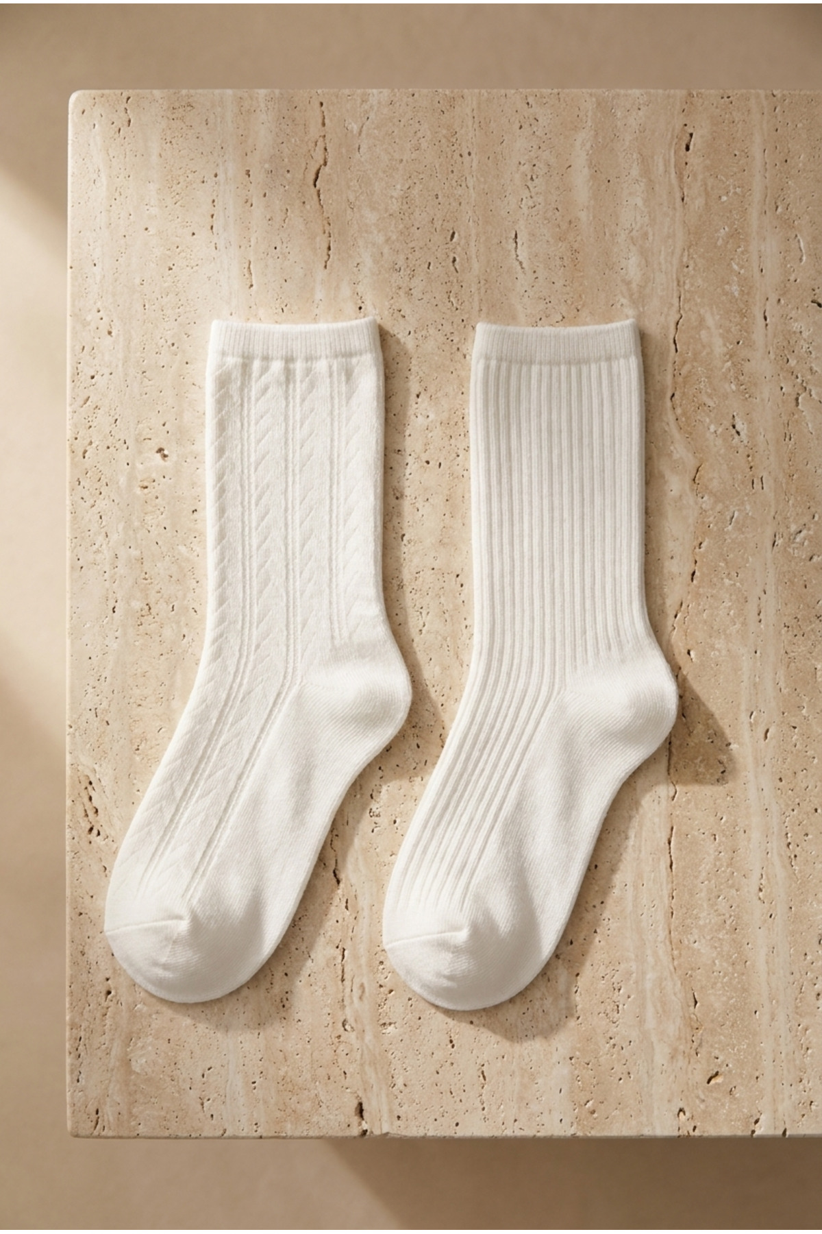 BONY SOCKS Kadın 2'li Paket Soket Çorap Beyaz