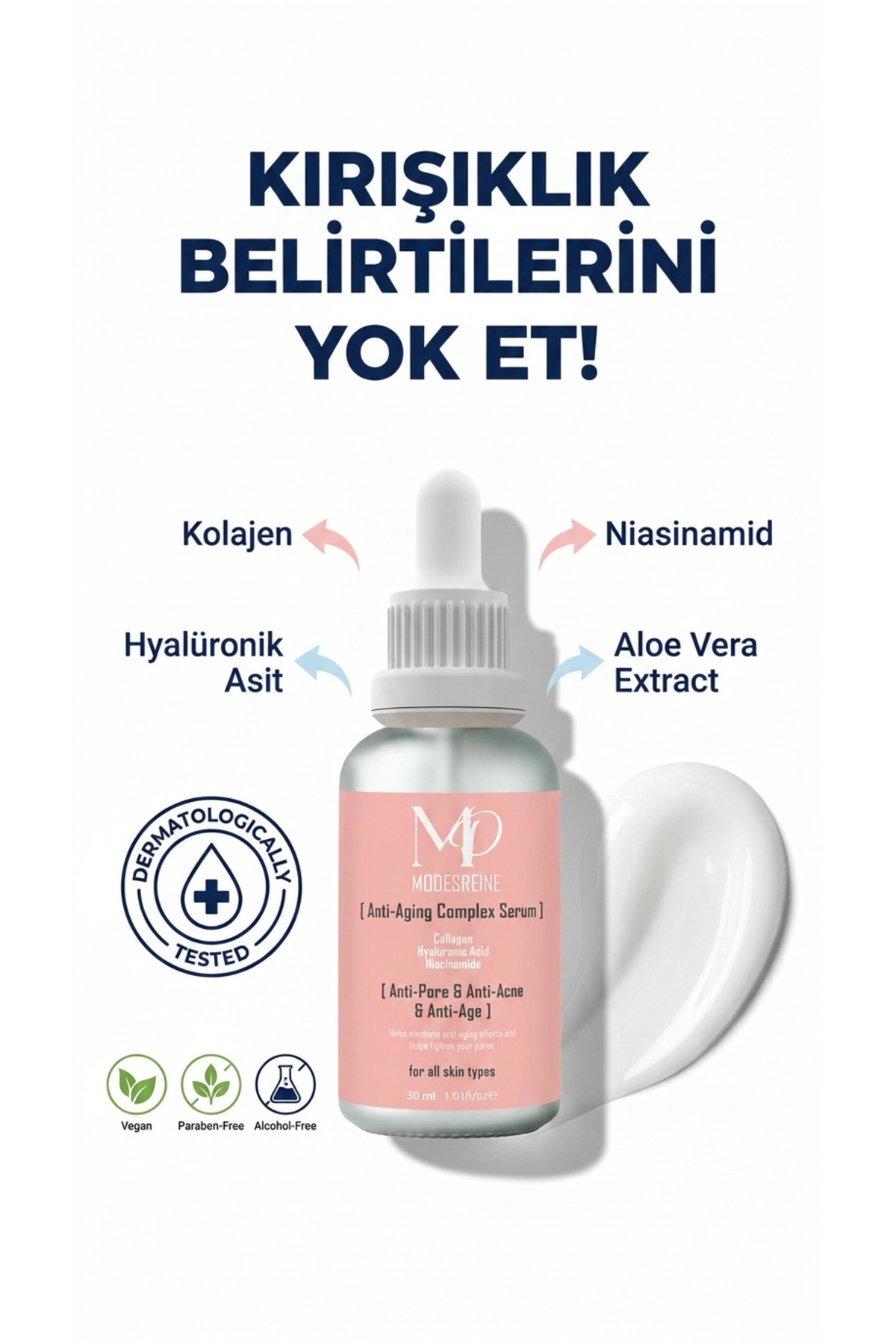 Yaşlanma & Kırışıklık Karşıtı Leke Giderici Gözenek Sıklaştırıcı Nemlendirici Aydınlatıcı Serum — SR01 — تصویر 3 از 8