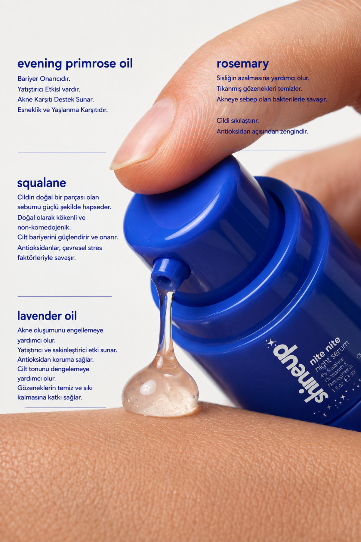 Nite Nite Gece Serumu 30 ml | Bariyer Onarıcı, Aydınlık Görünüm Veren Yaşlanma Karşıtı Antiaging Serum — NITENITE-001 — تصویر 5 از 7