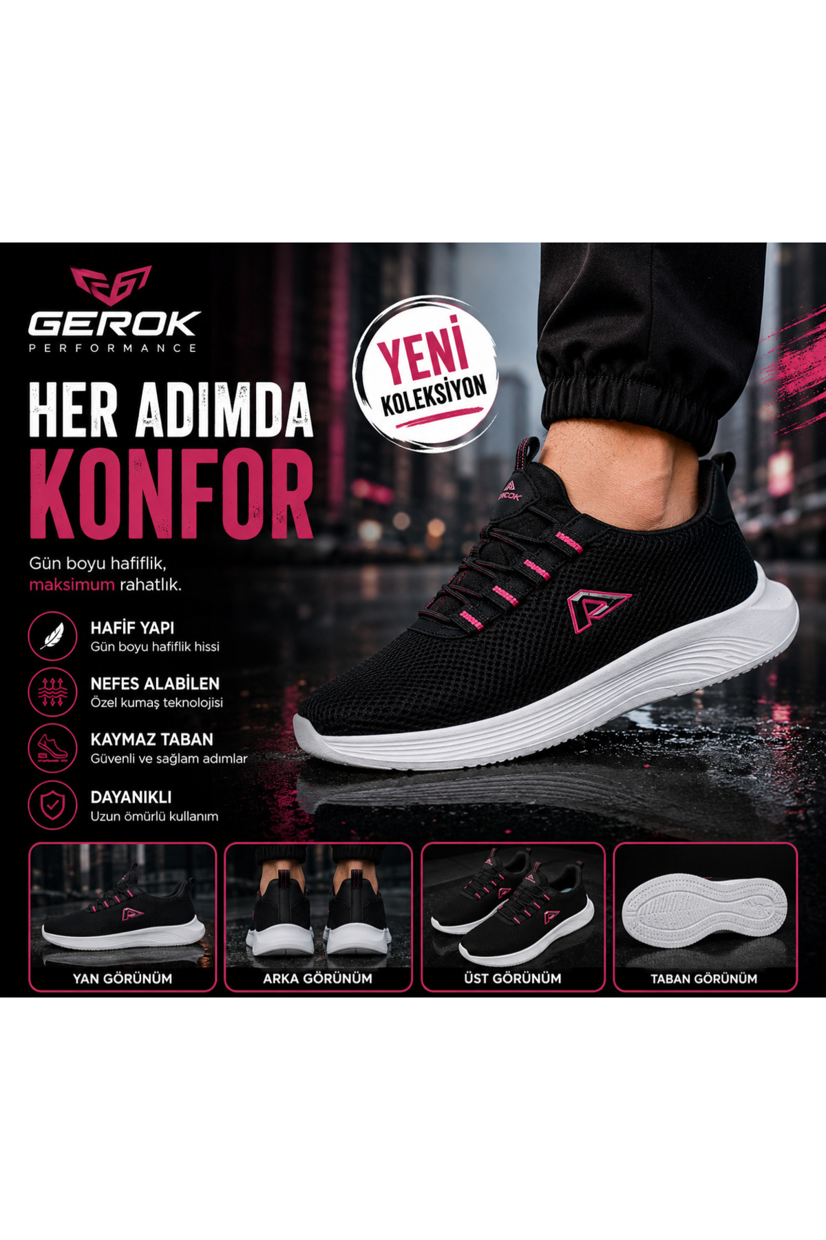 casual şık rahat yürüyüş ayakkabısı — رنگارنگ 127124mg