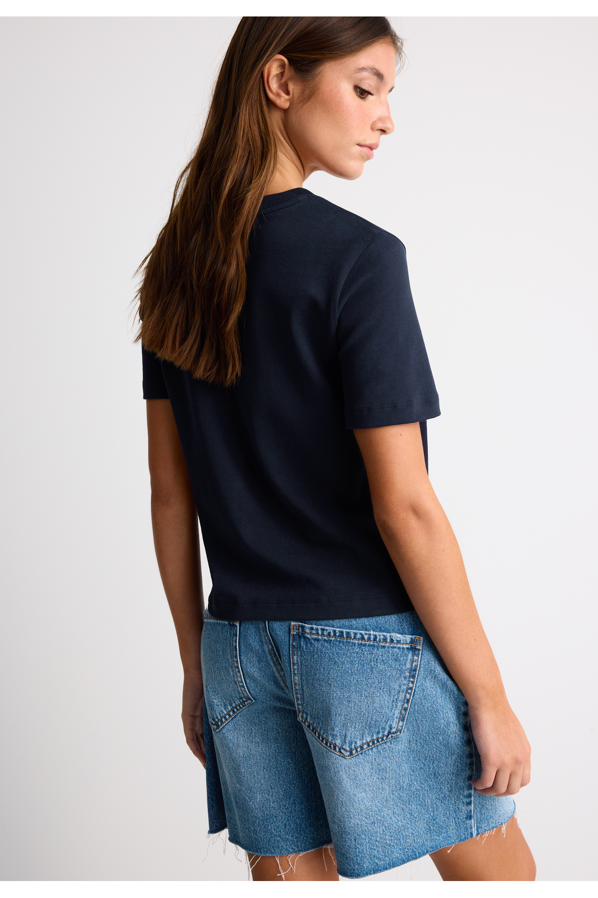Stradivarius Basic regular fit kalın tişört görsel 3