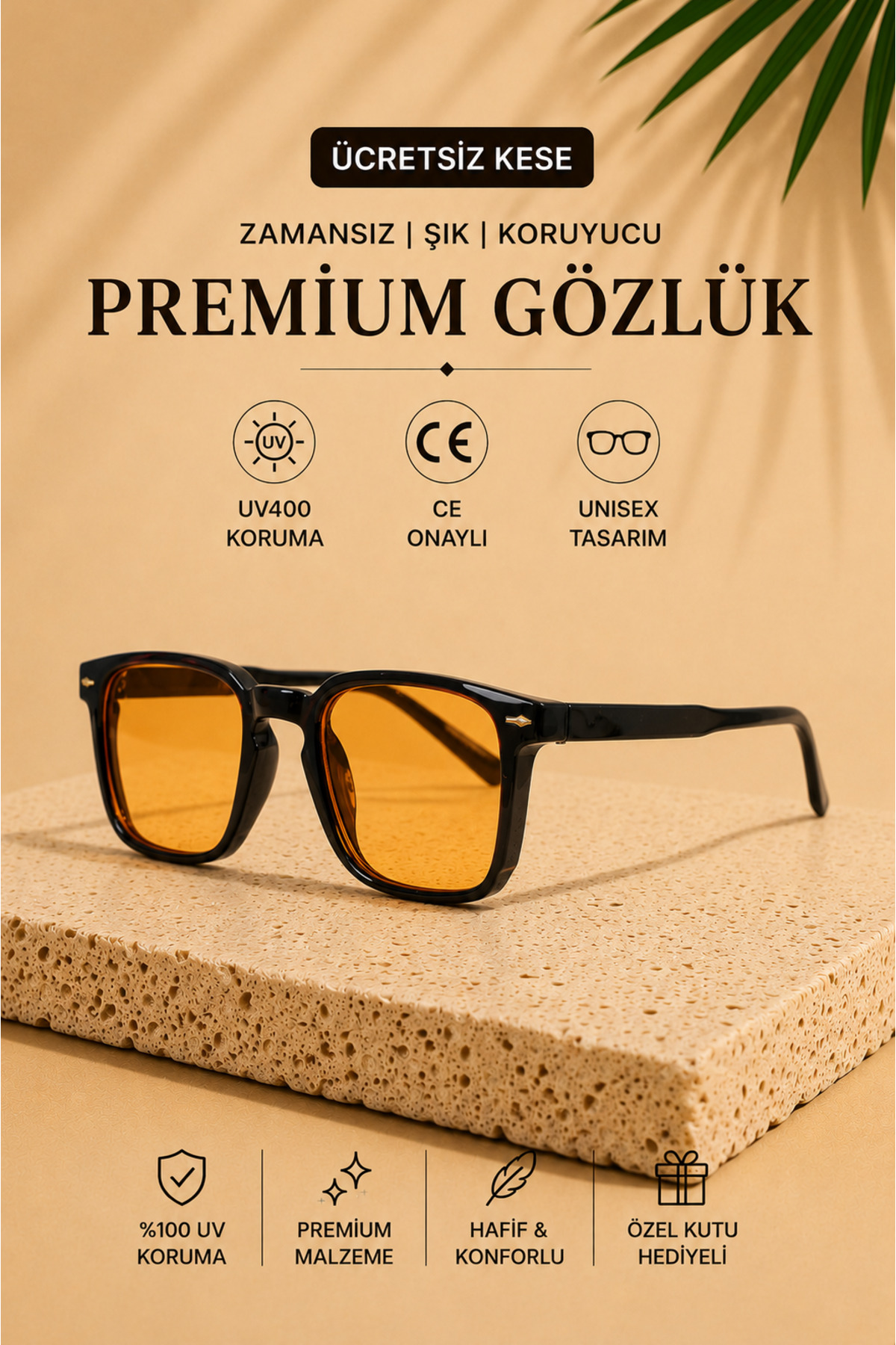 WATCHOFROYAL LORRAINE SİYAH TURUNCU UNISEX GÜNEŞ GÖZLÜĞÜ