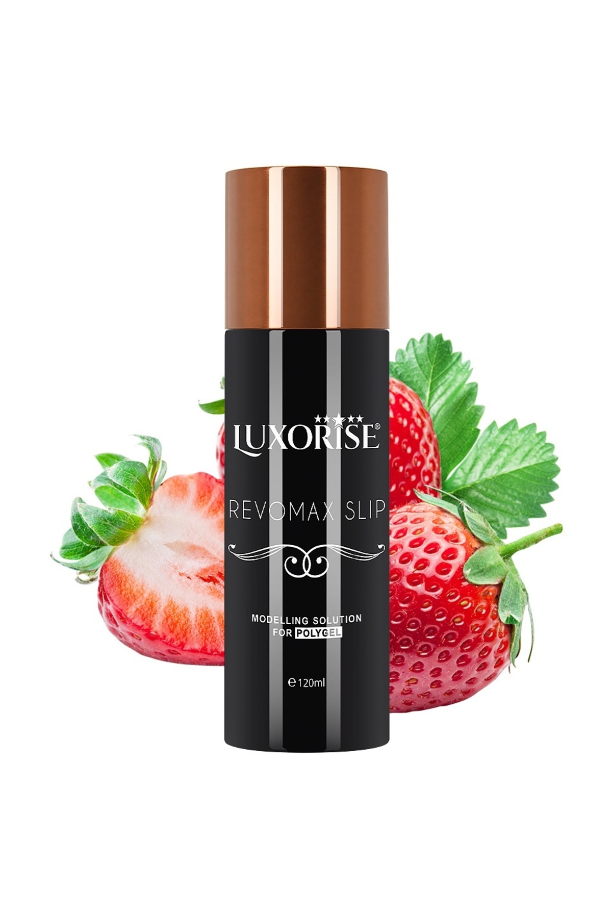 LUXORISE Soluție de modelare Polygel RevomaxSlip, Căpșuni 120ml