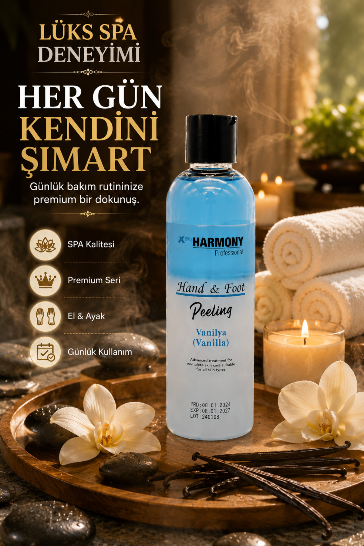 Hand & Foot Peeling Vanilla Vanilya Aromalı El & Ayak Peelingi 250 ml — XPH-8682887911413 — تصویر 6 از 8