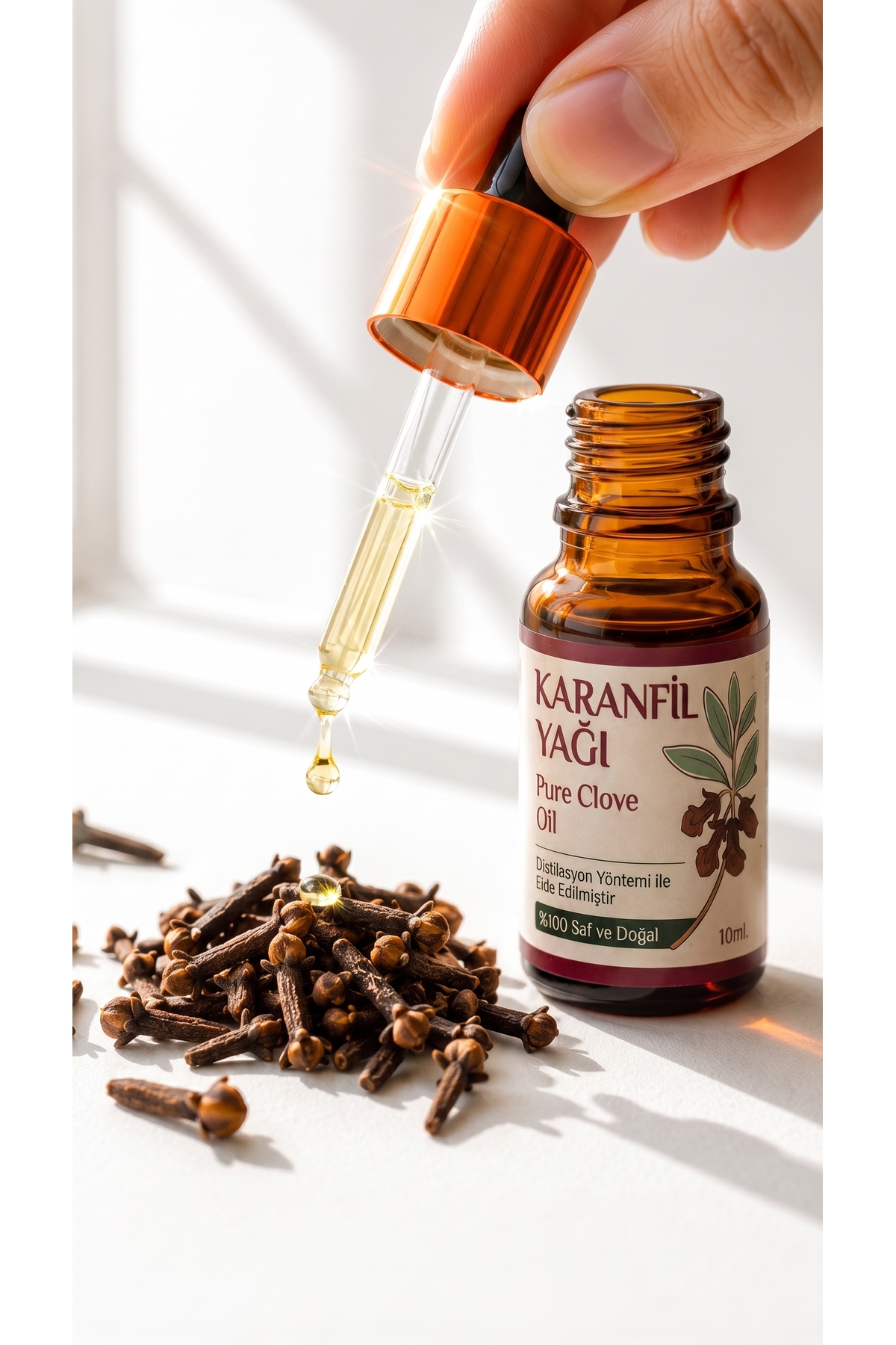 روغن ضروری میخک ۱۰ میلی‌لیتر / ۱۰۰٪ خالص و طبیعی / روغن میخک — A1-Karanfil-yag-10 — تصویر 5 از 8