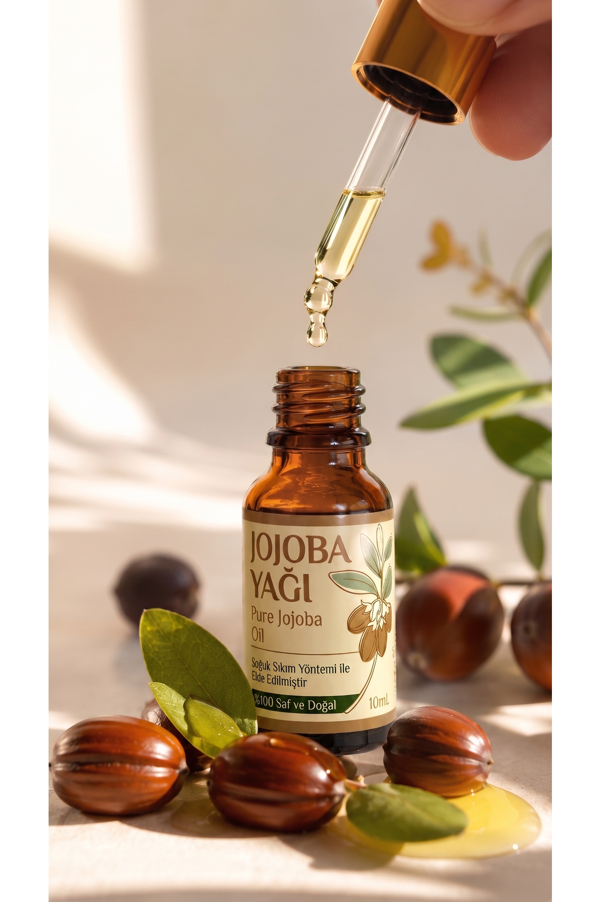 Jojoba Yağı 10 ml / Soğuk Sıkım / %100 Saf Ve Doğal / Jojoba Oil — A1-Jojoba-yag-10 — تصویر 3 از 8
