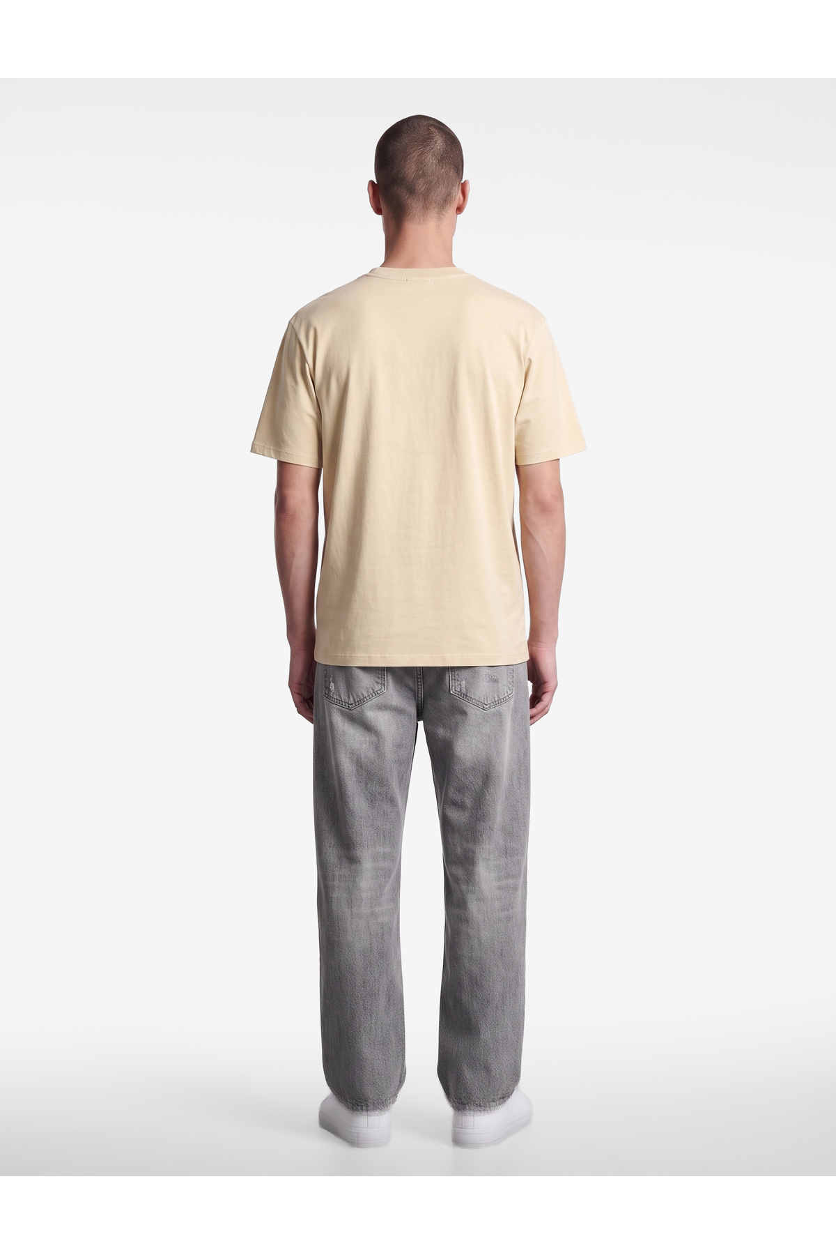 Koton Pamuklu Kısa Kollu Bisiklet Yaka Slim Fit Erkek Basic Tişört görsel 3
