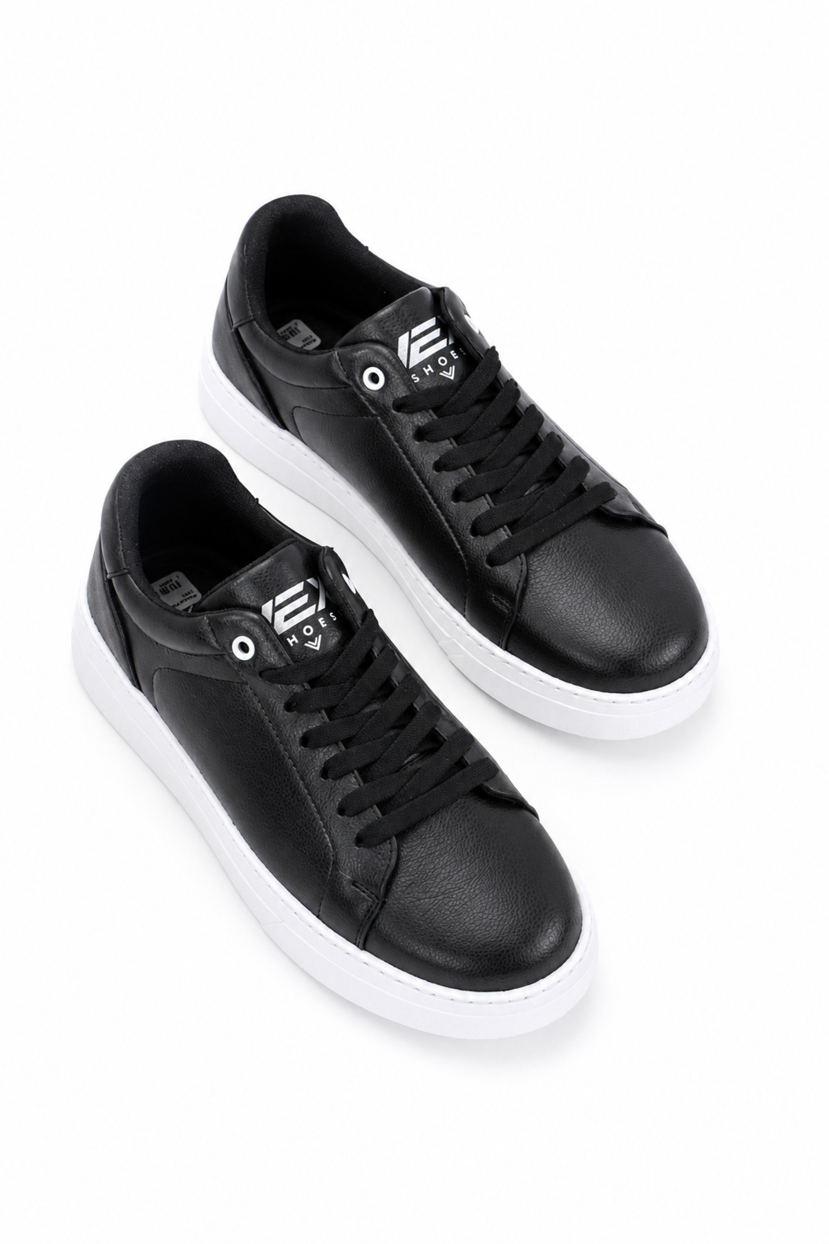 TROVIX Premium Siyah Erkek Sneaker, Suni Deri, Beyaz EVA Taban görsel 5
