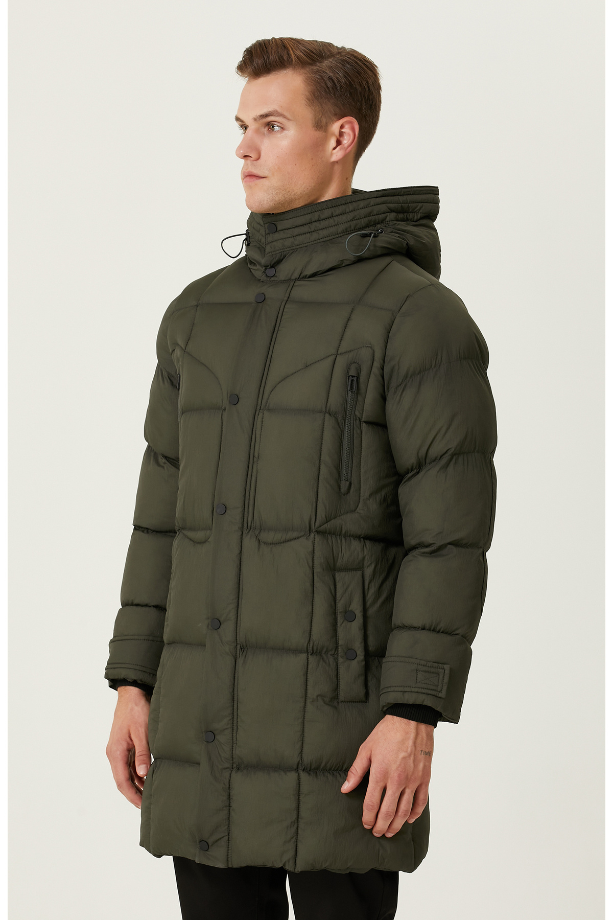 Haki Çıtçıtlı Casual Kaban — خاکی 1088228 — تصویر 4 از 6