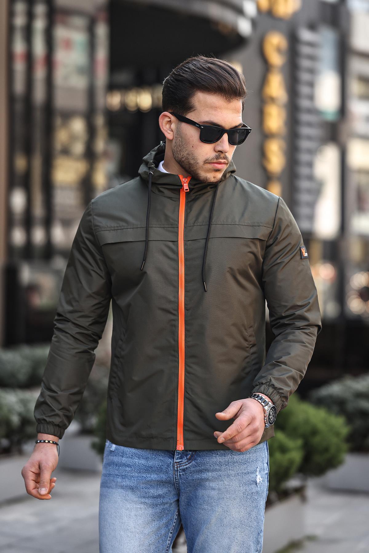 ByTrend Renkli Fermuarlı Yağmurluk Mevsimlik PLDP 2920 görsel 2