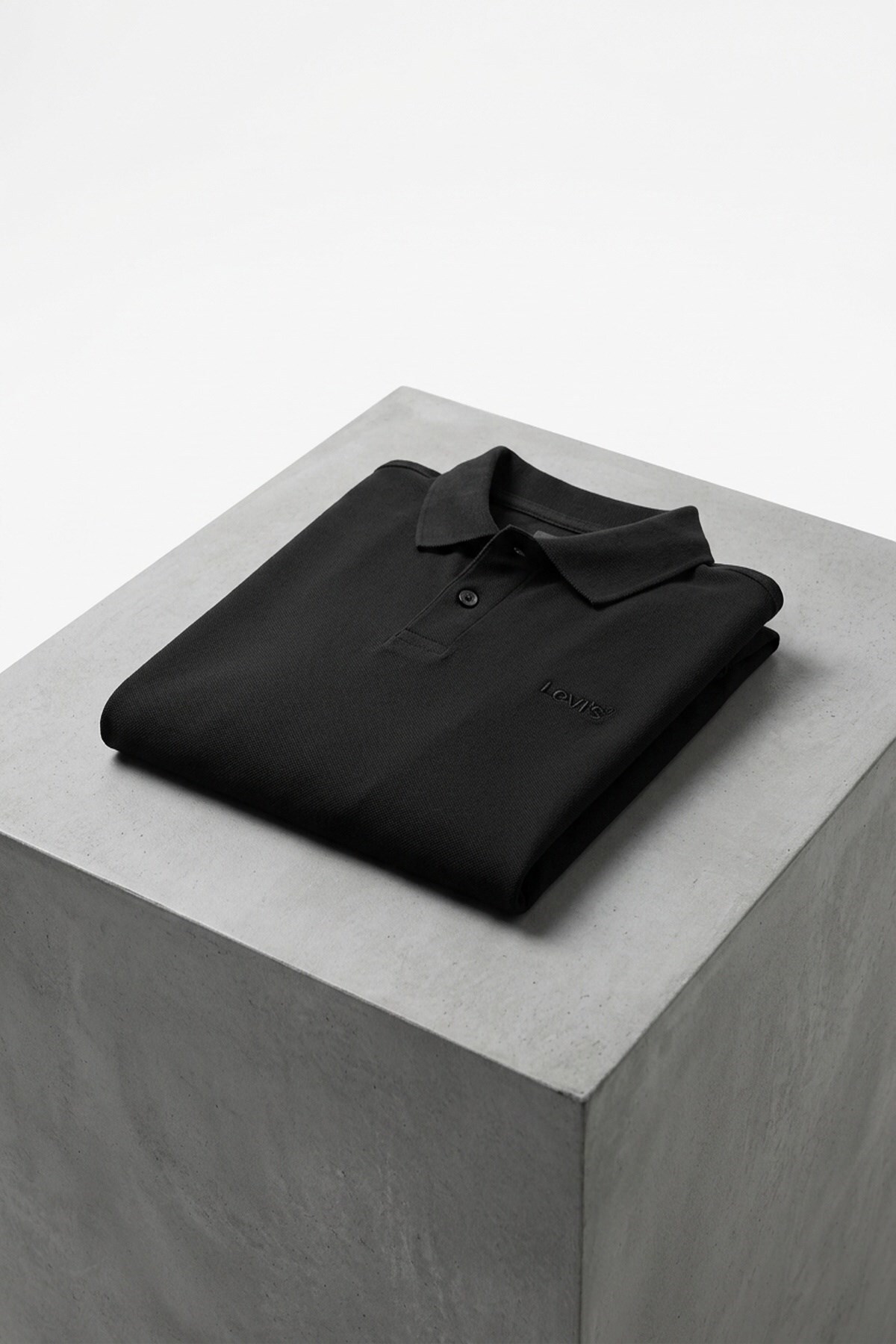 Erkek Rahat Polo Yaka Siyah T-shirt - A6735-0011