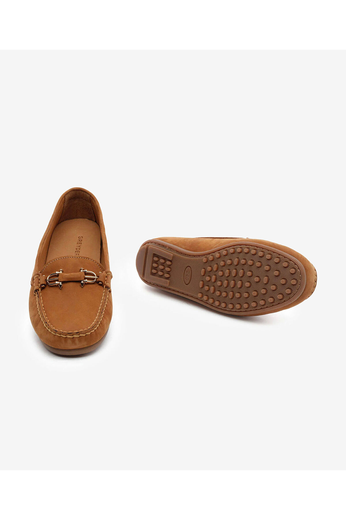 Greyder Kadın Taba Hakiki Deri Loafer Ayakkabı 6Y2WA57725 görsel 6