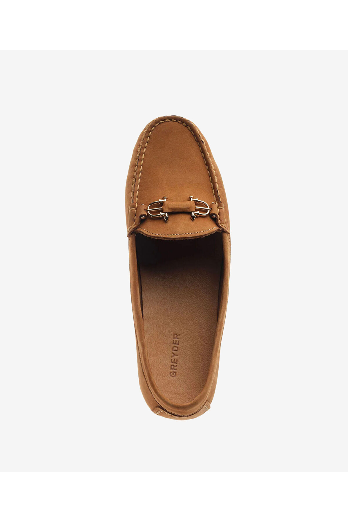 Greyder Kadın Taba Hakiki Deri Loafer Ayakkabı 6Y2WA57725 görsel 4