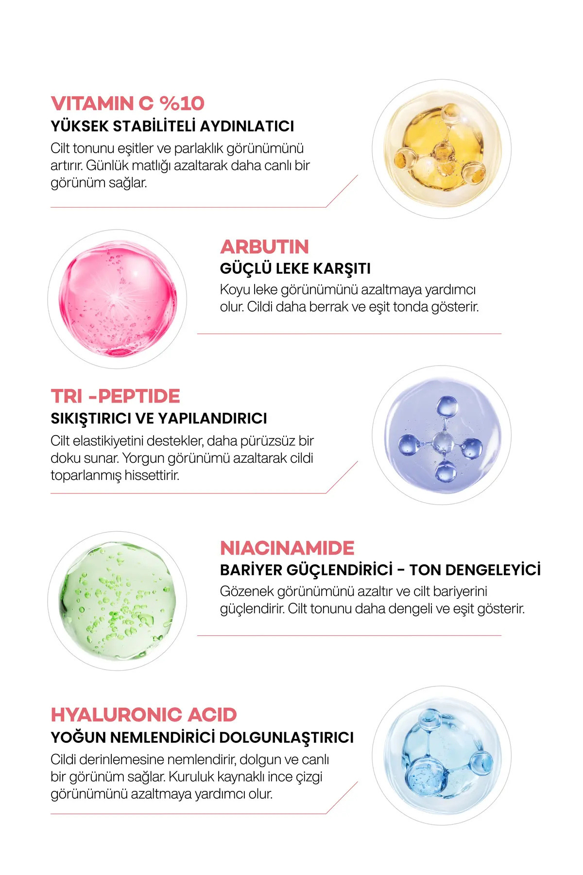 Leke Karşıtı Serum 30 ml | Aydınlatıcı C Vitamini Serumu | Cilt Tonu Eşitleyici Peptitli Bakım — 5001 — تصویر 5 از 8