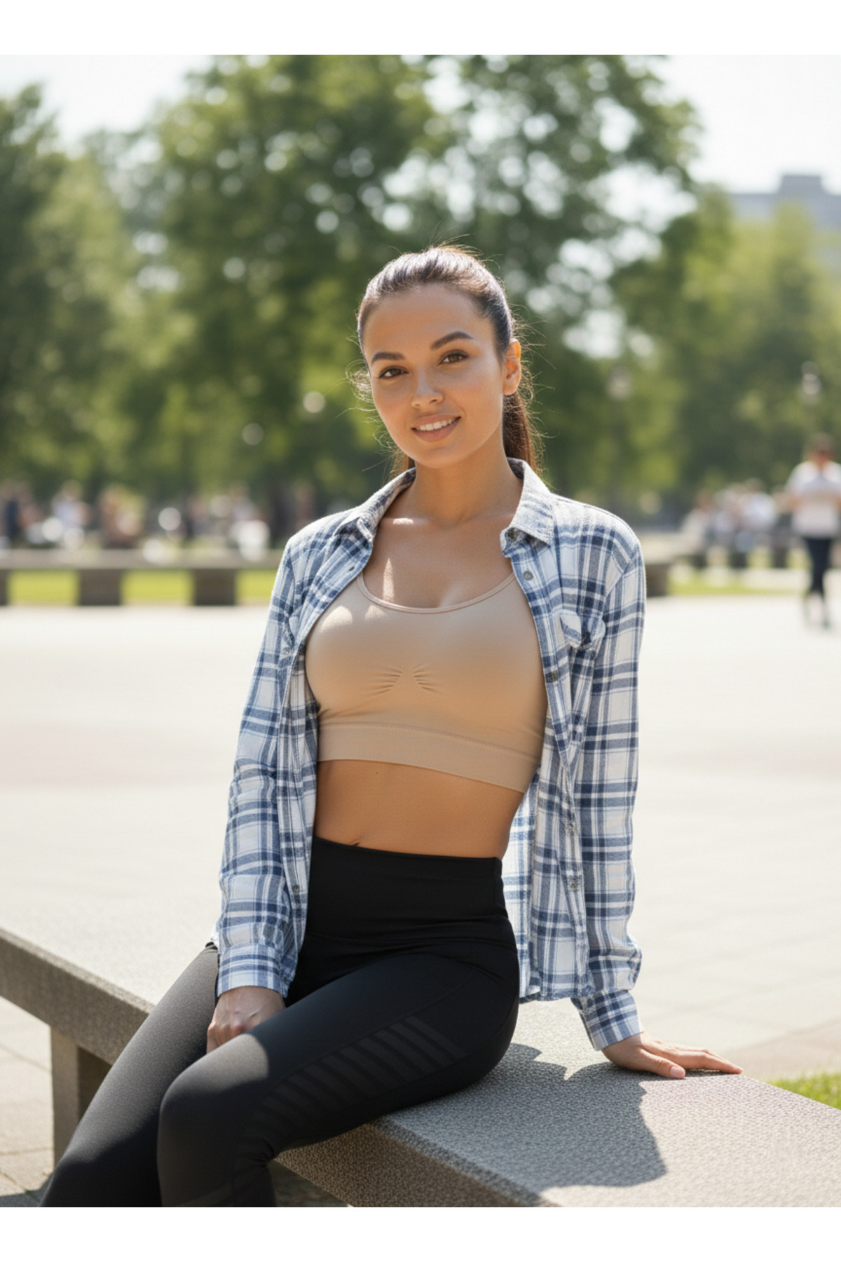 MİSTİRİK Pisun Model Ayarlanabilir Ince Askılı Pedli Toparlayıcı ve Sıkılaştırıcı Spor Büstiyer Ten Renk görsel 5