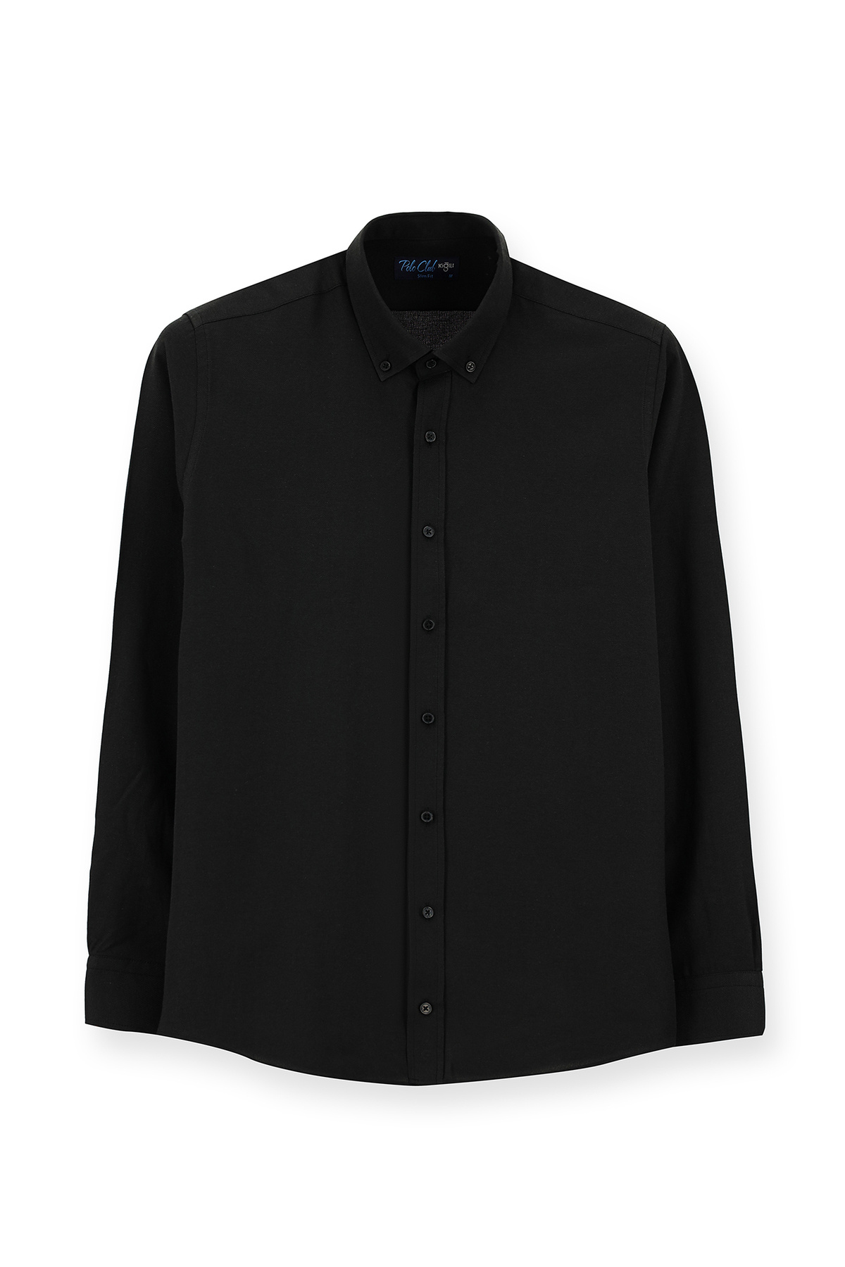 Kiğılı Uzun Kol Slim Fit Düğmeli Yaka Pamuklu Kolay Ütülenebilir 4 Mevsim Oxford Gömlek görsel 6